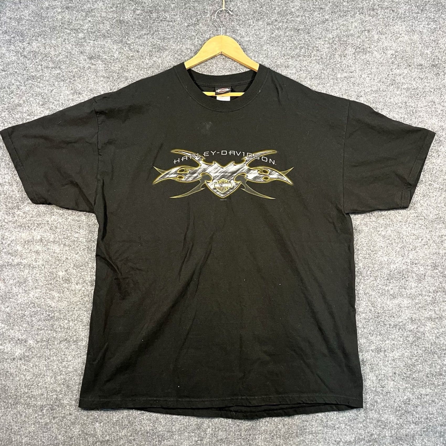 Harley Davidson VINTAGE Harley-Davidson T-Shirt Mens 2XL Chrome Los Angeles Biker Flames Black Size US XXL / EU 58 / 5 - 4 Thumbnail