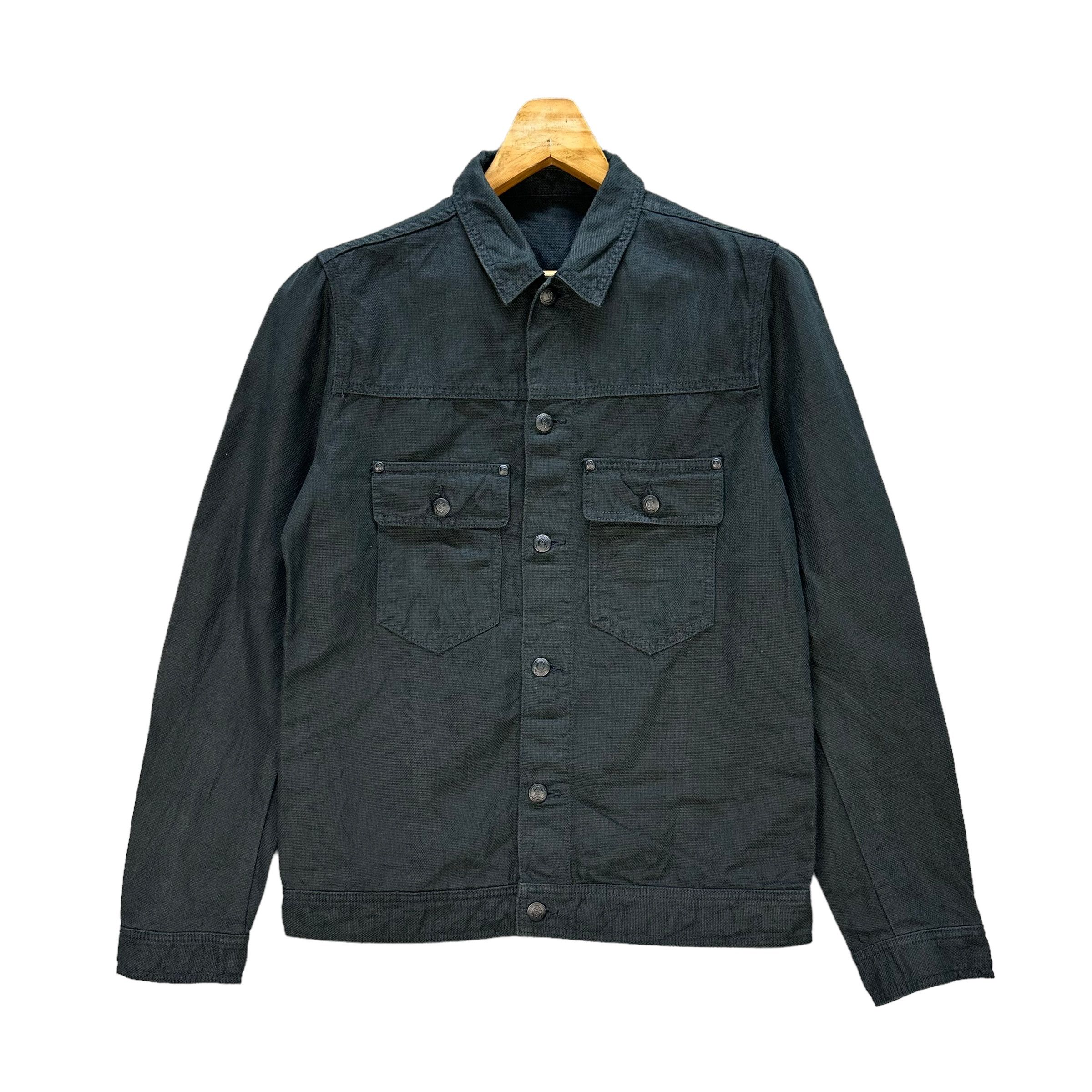 Japanese Brand CUSTOM CULTURE Made in Japan Black Denim Jacket #A4-0093 Size US S / EU 44-46 / 1 - 1 Thumbnail