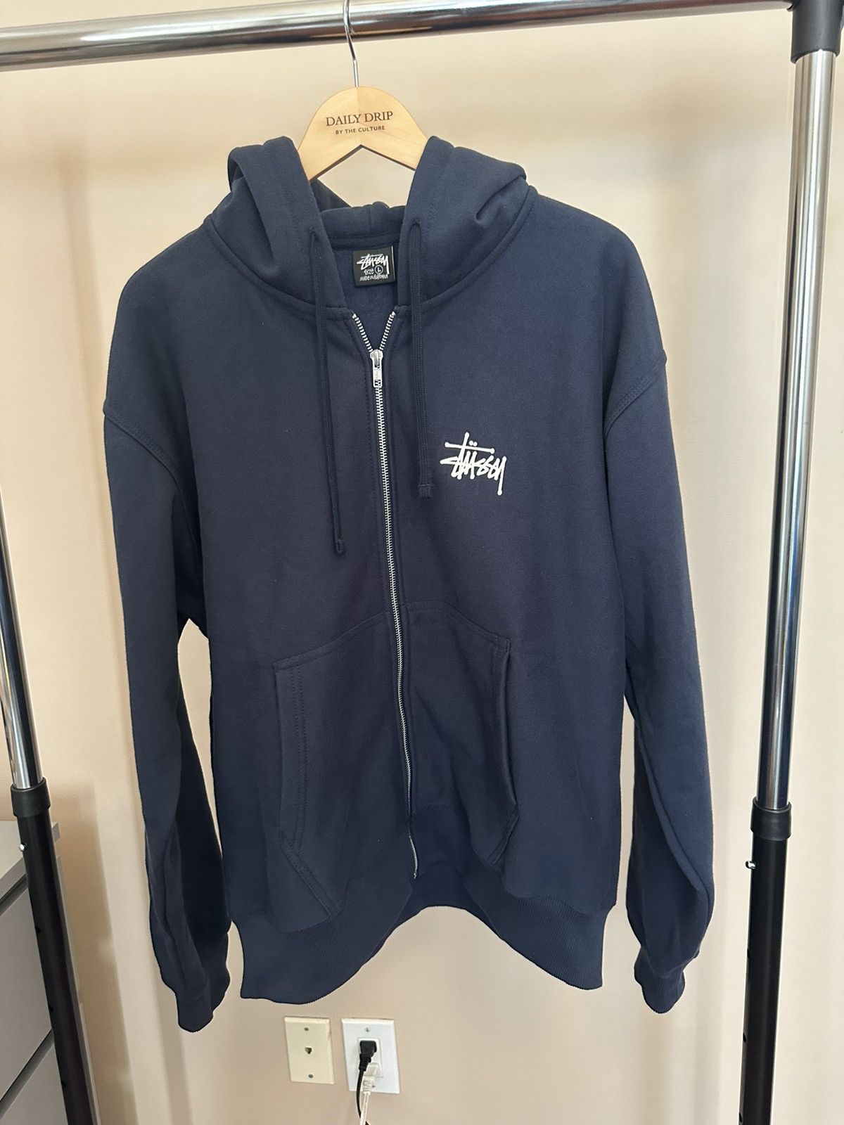 Stussy Stussy Basic Zip Up Hoodie Navy | Grailed