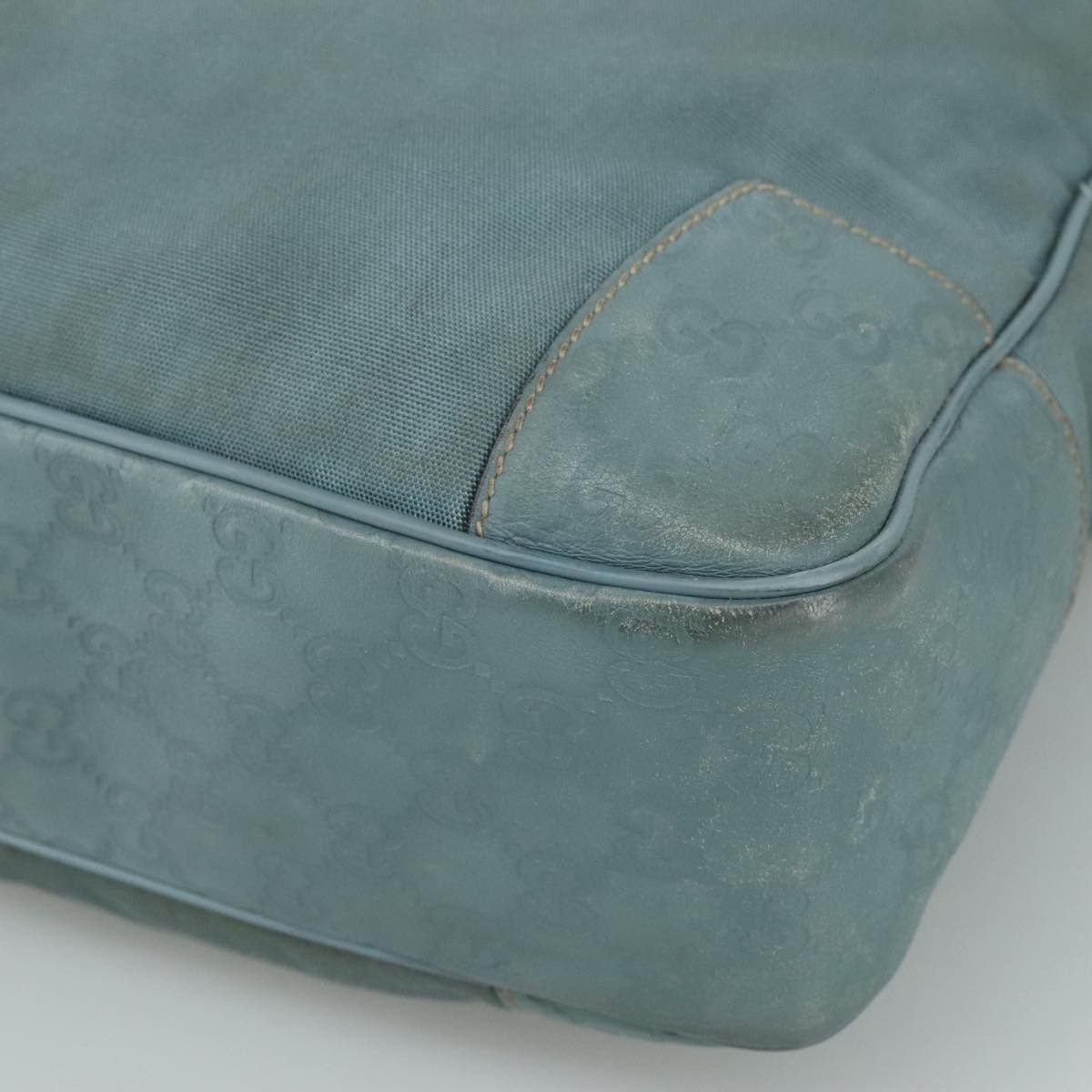 Gucci GUCCI GG Canvas Guccissima Shoulder Bag Turquoise Blue Size ONE SIZE - 9 Thumbnail
