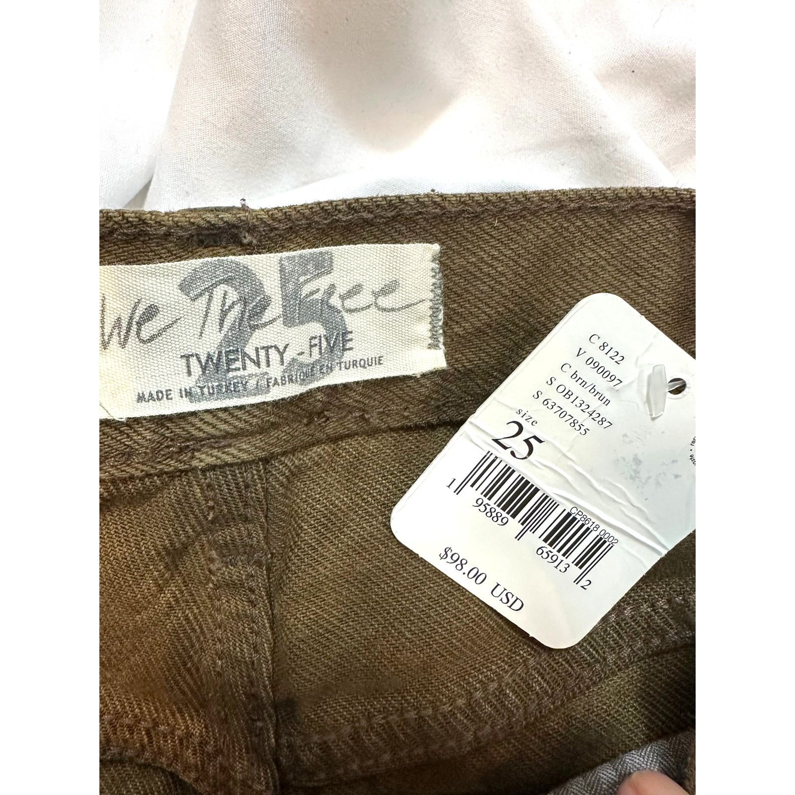 Free People Free People The Lasso Distressed Straight-leg Jeans Brown 25 Size 25" / US 0 / IT 36 - 15 Thumbnail