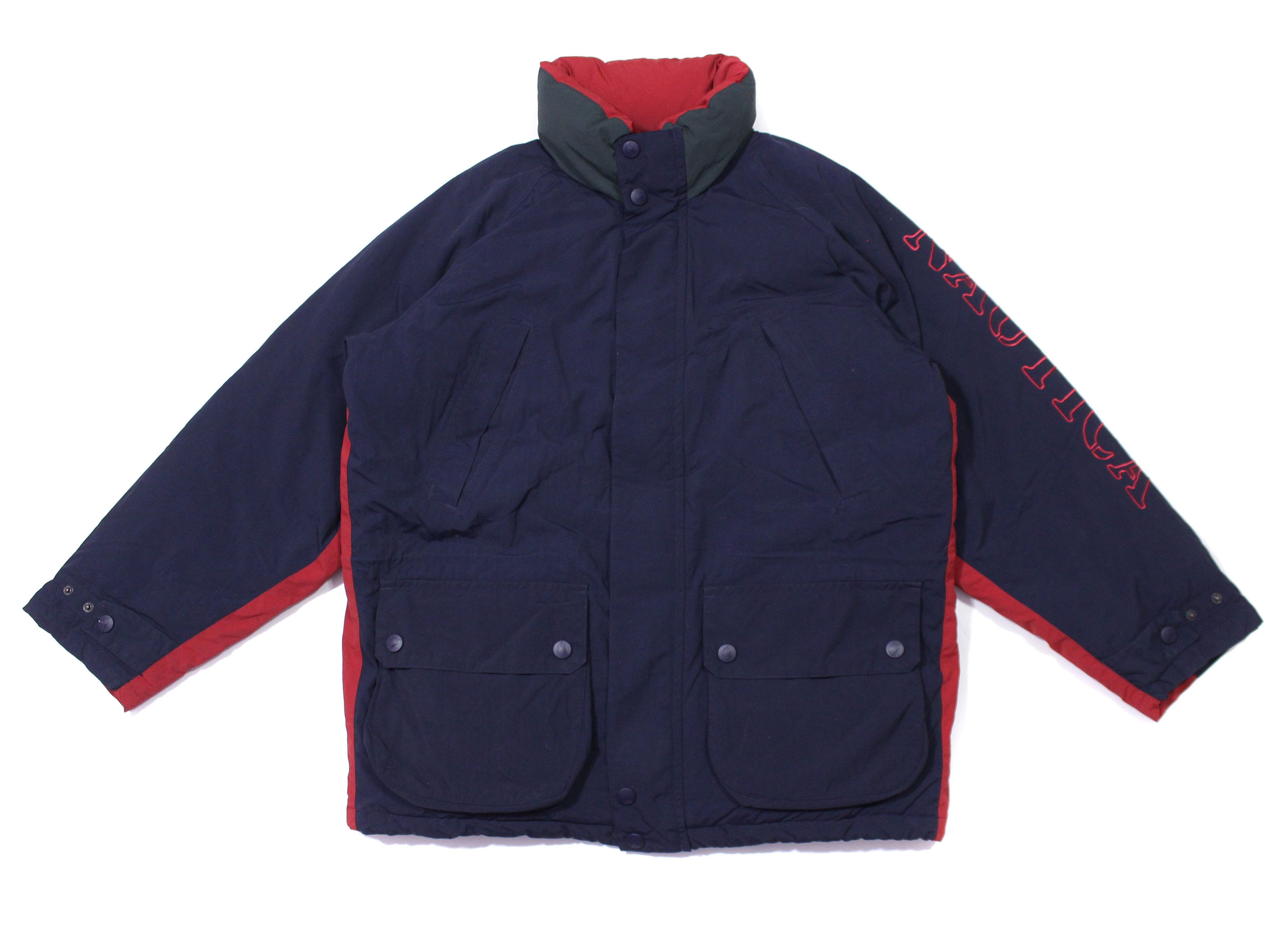 Nautica 00S Big Logo Duck Down Jacket Size US XL / EU 56 / 4 - 1 Thumbnail