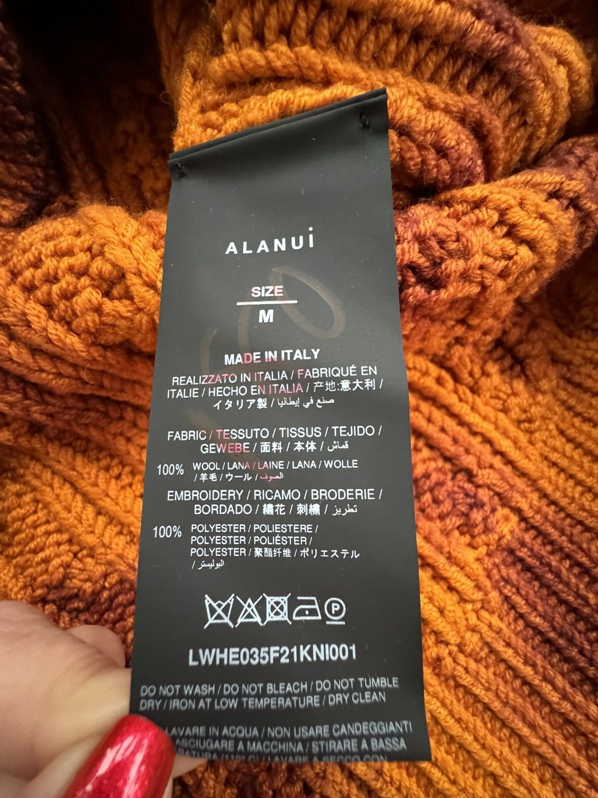 Alanui Alanui dark orange-brown soft wool jumper, size M Size M / US 6-8 / IT 42-44 - 4 Thumbnail