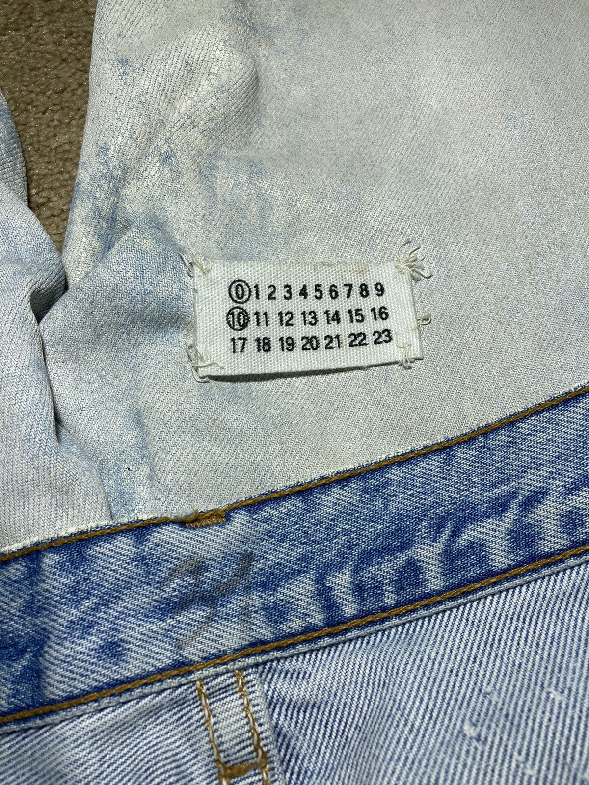 Maison Margiela 1999 Maison Margiela Painted Artisanal 0 10 90s White Jeans Size US 32 / EU 48 - 10 Thumbnail