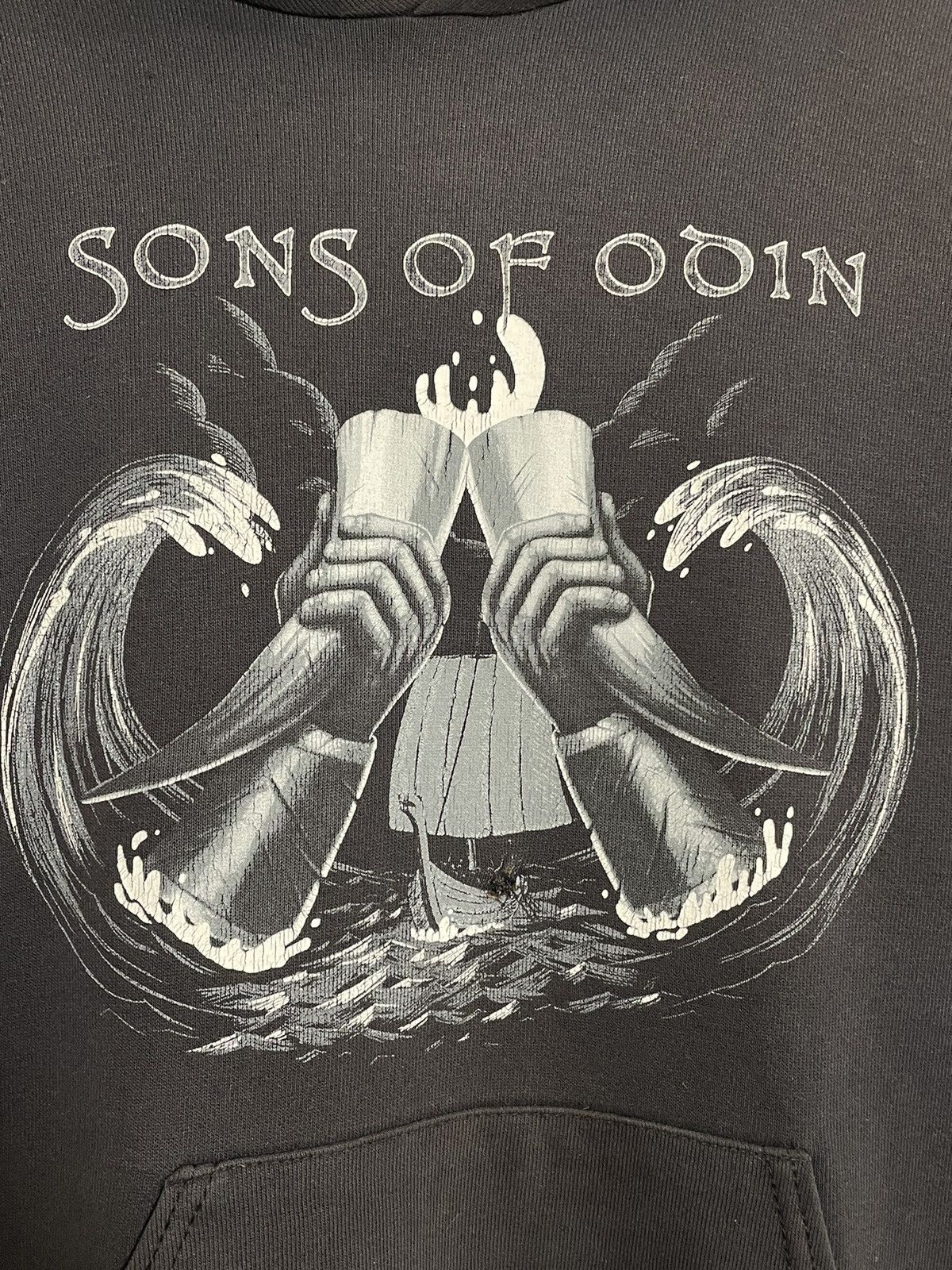 Vintage Vintage Sons Of Odin Manovar Faded Hoodie Deftones Oasis 3D Size US M / EU 48-50 / 2 - 4 Thumbnail