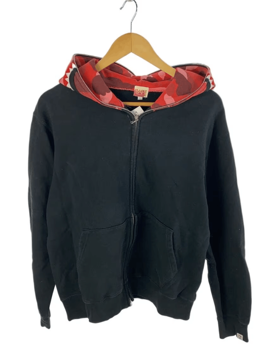 Bape OG Vintage Bape Black Red Camo Shark Full Zip Hoodie Size US M / EU 48-50 / 2 - 1 Thumbnail