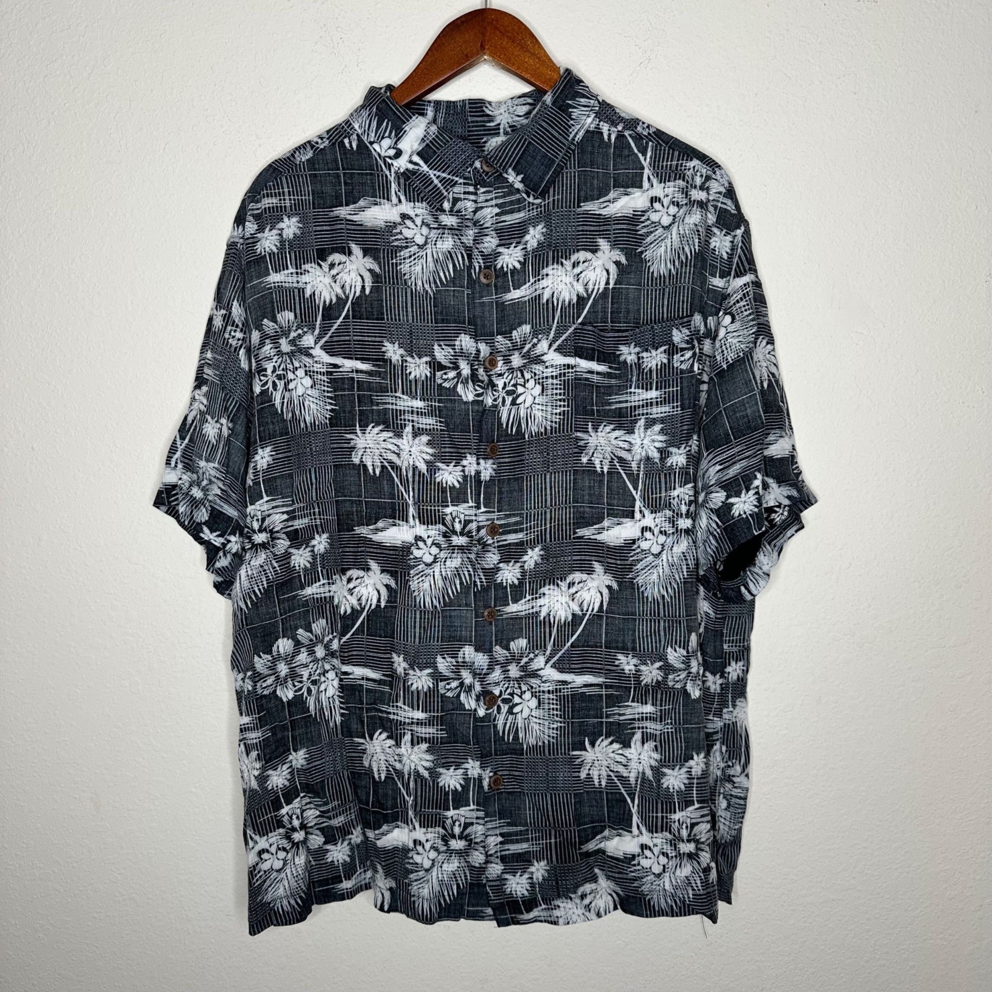 Caribbean Caribbean Black Tropical short sleeve button up camp shirt S Size US XXL / EU 58 / 5 - 3 Thumbnail