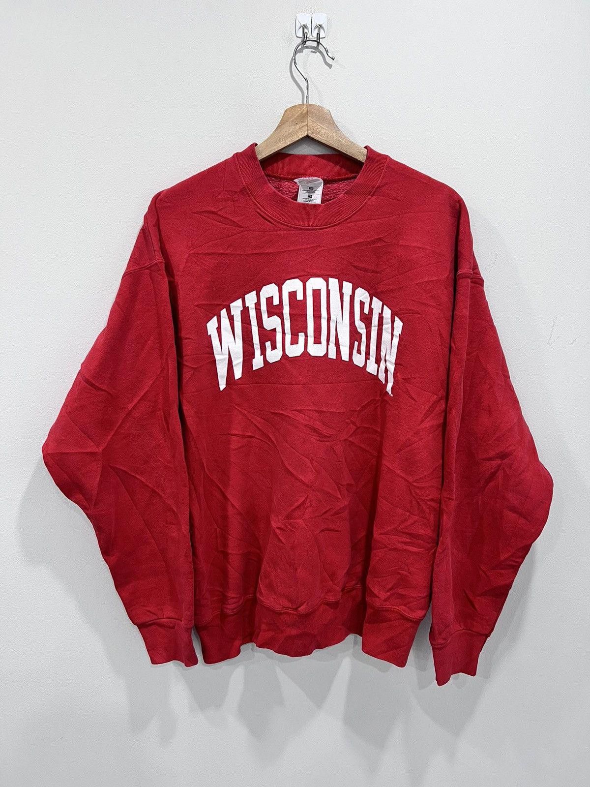 Vintage Vintage Wiscnsin Spellout Sweater Size US XL / EU 56 / 4 - 1 Thumbnail