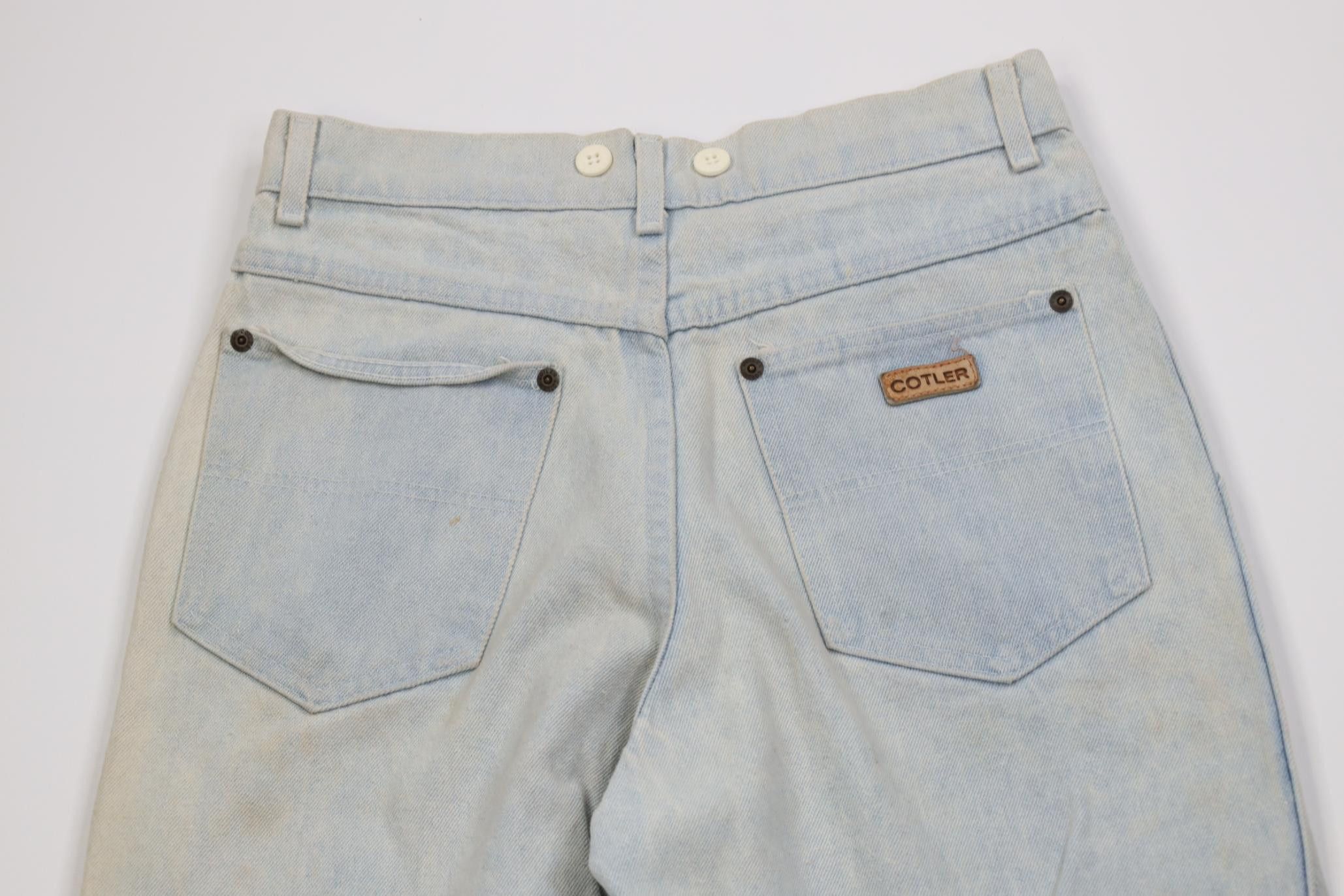 Vintage Vintage 70s Streetwear Pleated Straight Leg Denim Jeans USA Size 29" - 13 Thumbnail