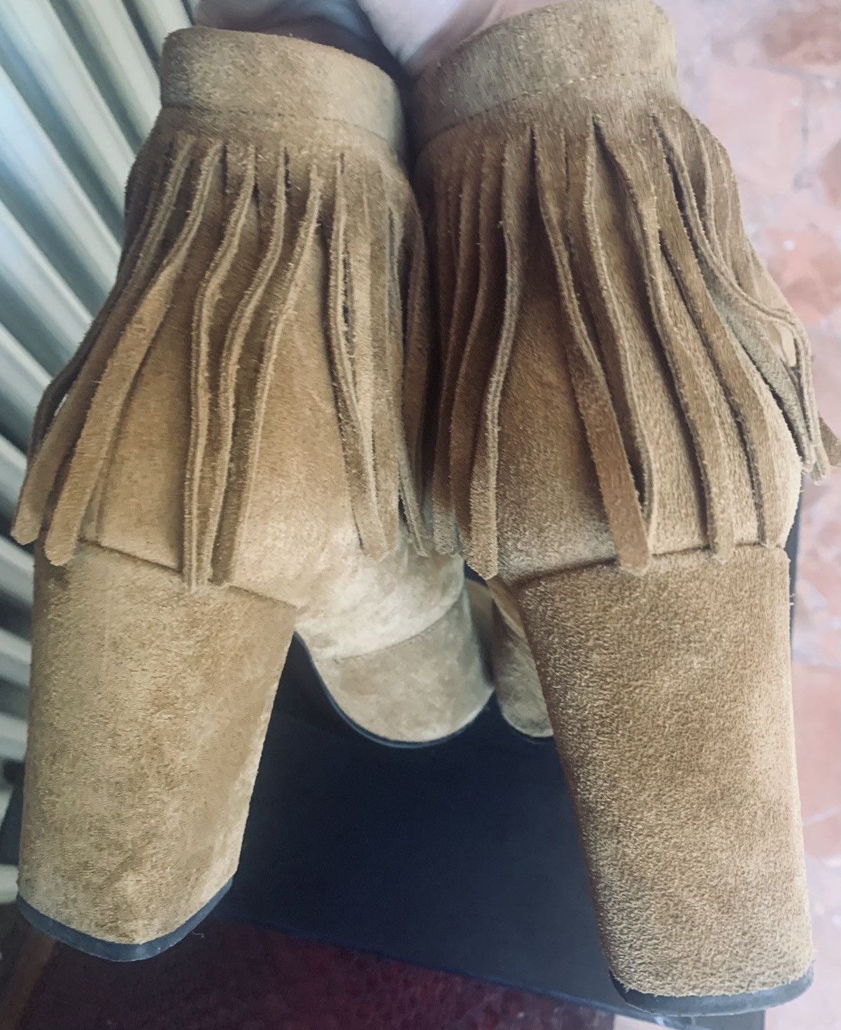 Saint Laurent Paris Mustard ankle boots in suede Saint Laurent Size US 6 / IT 36 - 5 Thumbnail