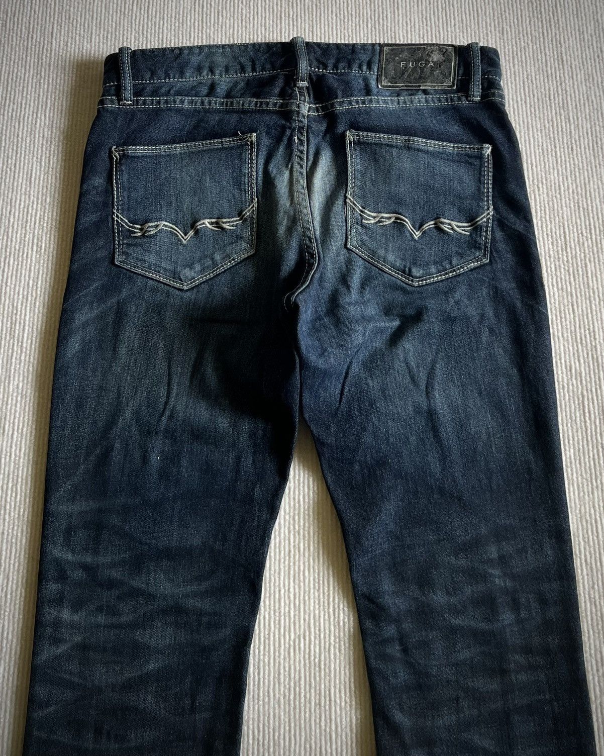 GOSTAR DE FUGA FUGA Japan Faded Indigo Slim Stretch Denim 2000s Size US 32 / EU 48 - 8 Thumbnail