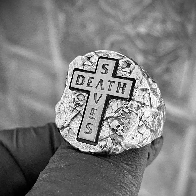 Japanese Brand × Jewelry × Vintage Cross Death Saves Signet Ring Size ONE SIZE - 1 Thumbnail