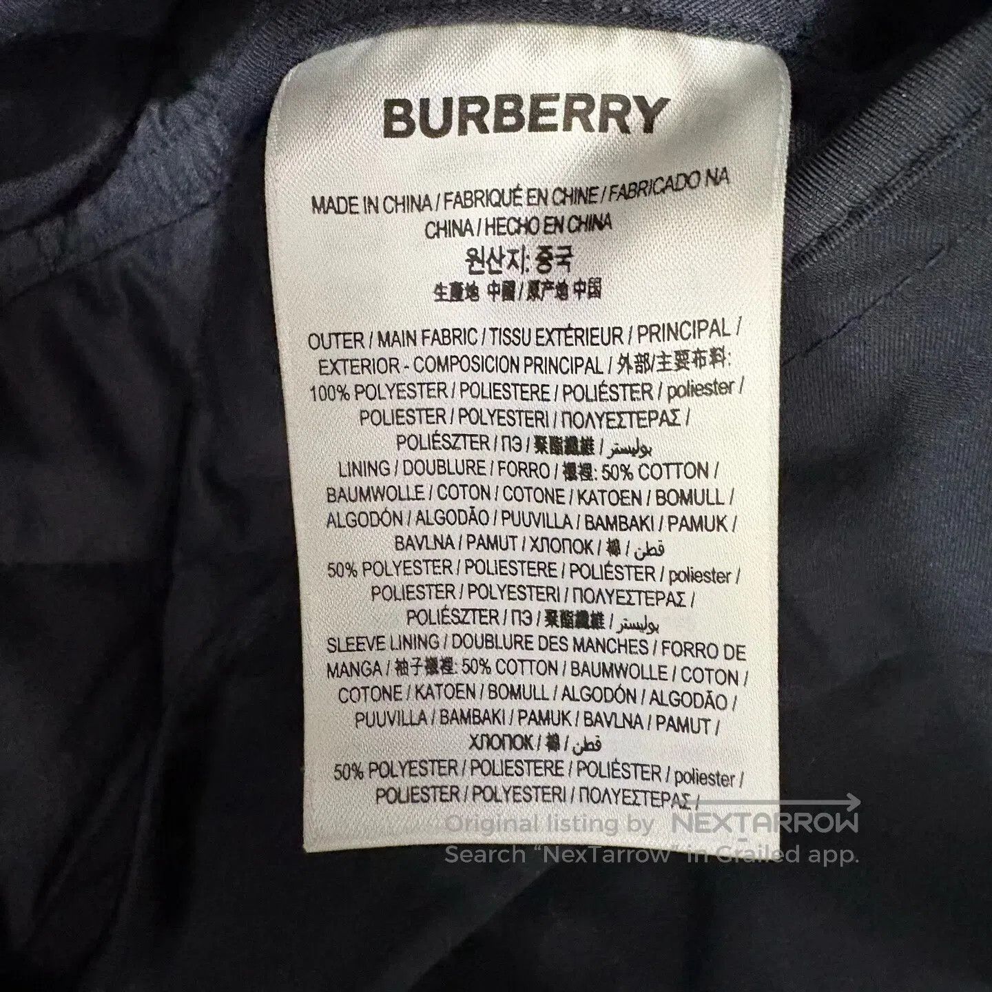 Burberry Burberry Black diamond-patterned cotton coat Size US M / EU 48-50 / 2 - 4 Thumbnail