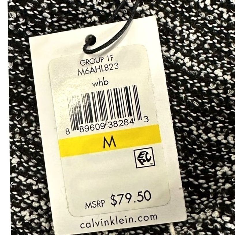Calvin Klein Calvin Klein Sweater Womens Medium Black White Faux Under Half Zip Knit Pullover V-Neck Raglan Sleeve Zipper 1/4 Zip New Size M / US 6-8 / IT 42-44 - 2 Thumbnail
