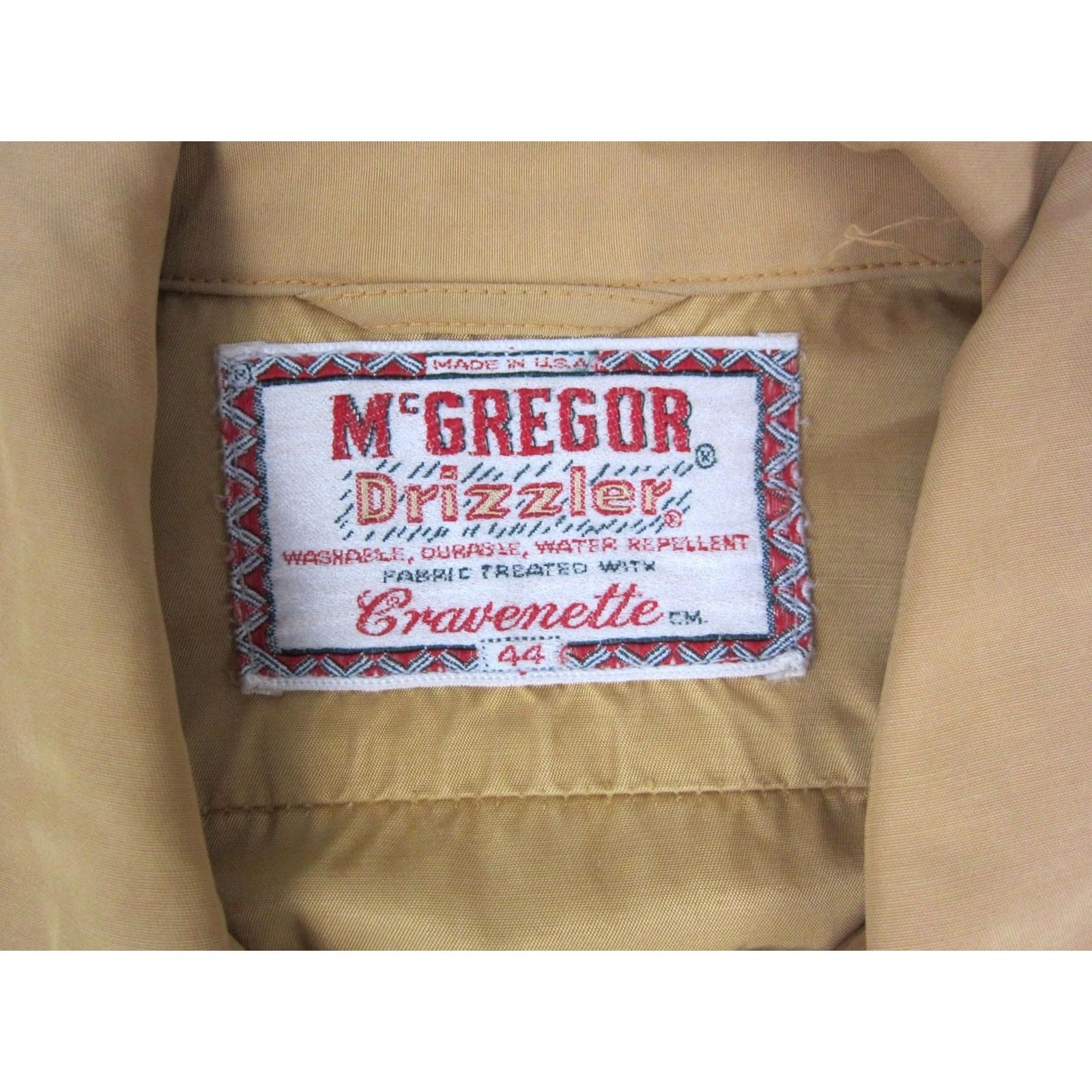 McGregor Vintage McGregor Bomber Jacket Mens 44 Yellow Drizzler Cravenette 50s 60s Size US S / EU 44-46 / 1 - 3 Thumbnail
