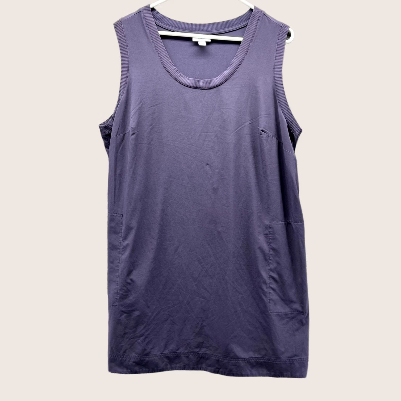 J. Jill J. Jill Tank Top Womens Petite XL Purple Scoop Neck Pocket Tunic Sleeveless Knit Shirt Size XL / US 12-14 / IT 48-50 - 1 Thumbnail