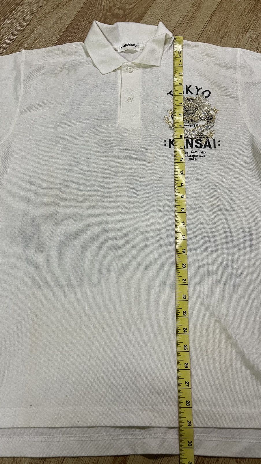 Japanese Brand VINTAGE 80-90s KANSAI MAN POLOS BIG DRAGON ART EMBROIDERY Size US L / EU 52-54 / 3 - 17 Thumbnail
