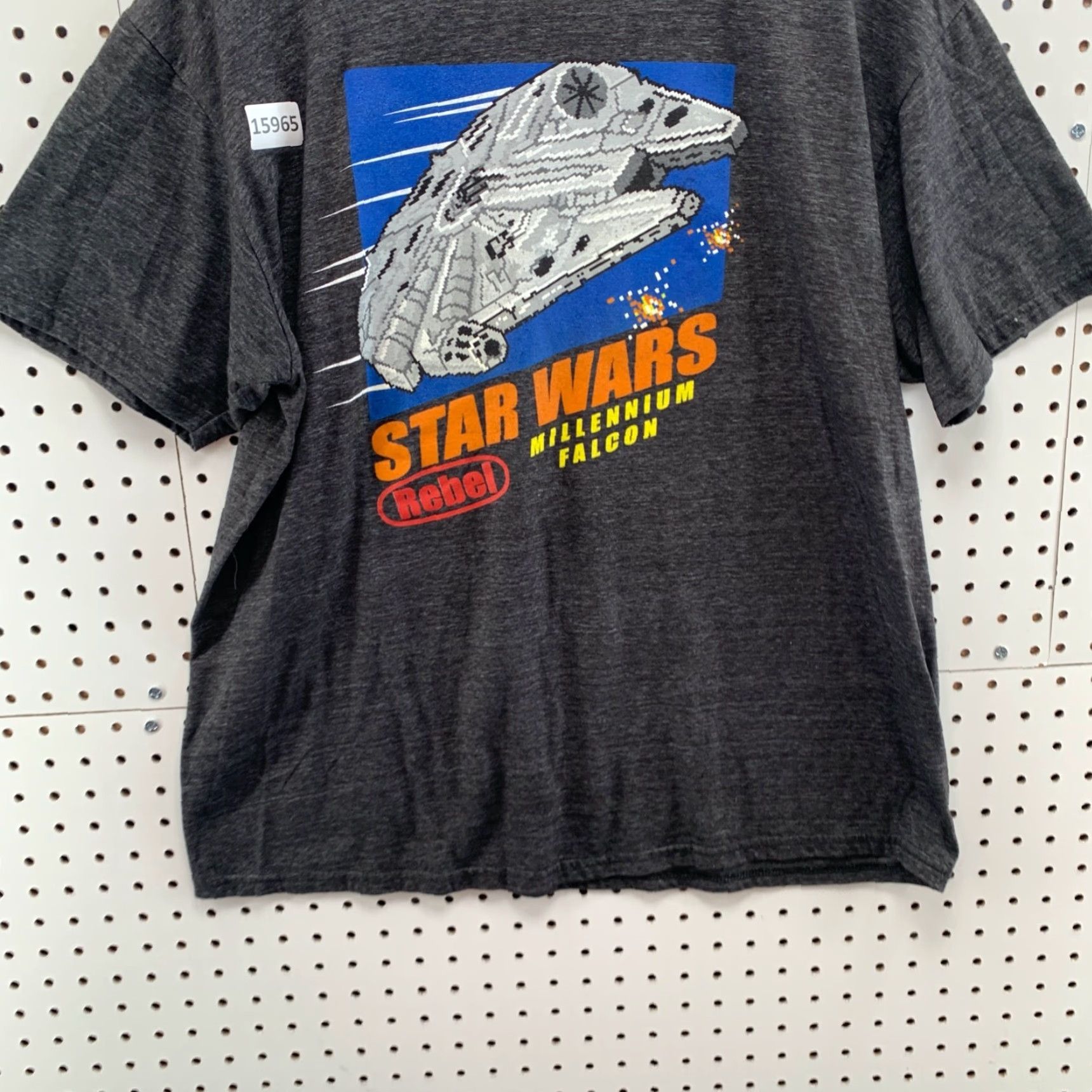 Star Wars VINTAGE Star Wars T-Shirt Adult XL Gray Short Sleeve Rebel Millennium Falcon Movie Mens Size US XL / EU 56 / 4 - 6 Thumbnail