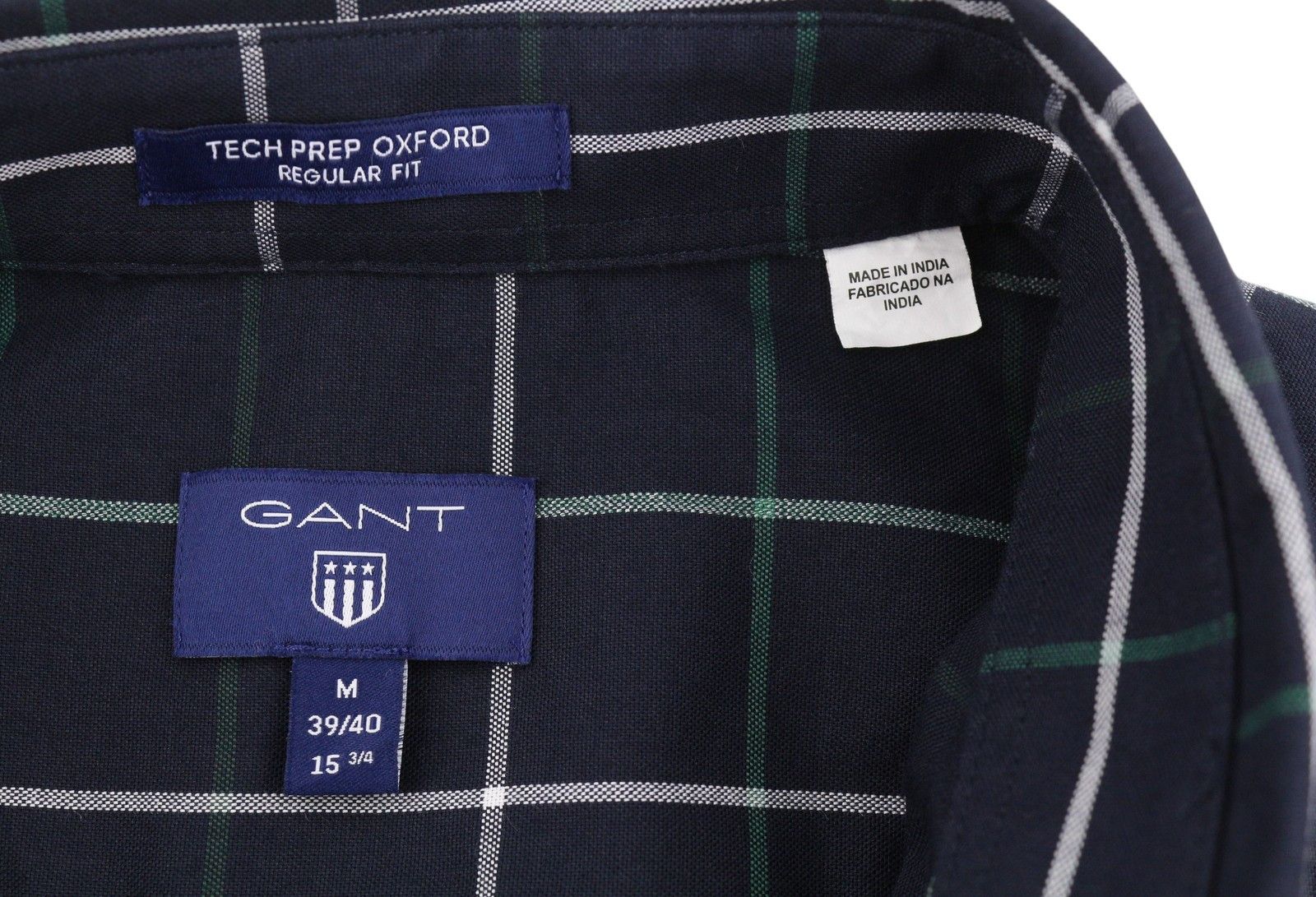 Gant TECH PREP OXFORD CHECK M Navy Button-Down Shirt 87487 Size US M / EU 48-50 / 2 - 6 Thumbnail