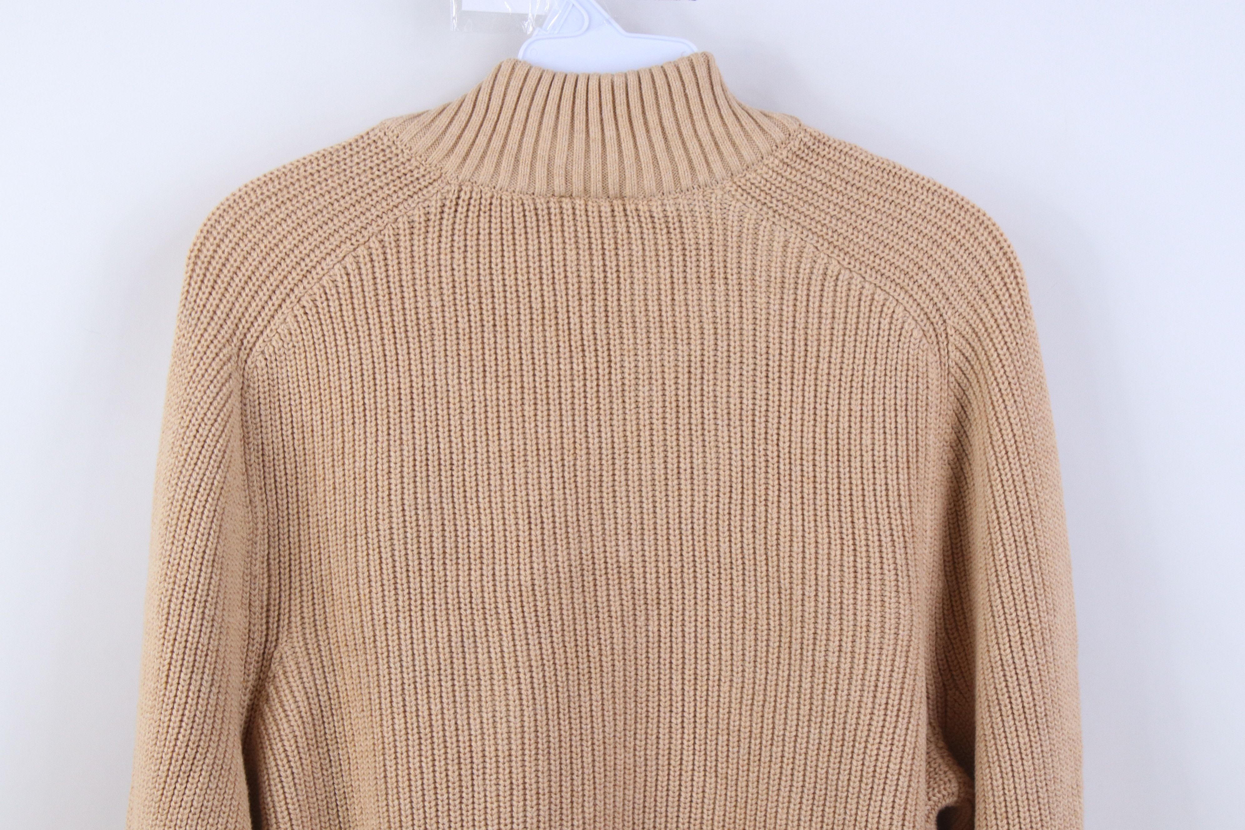 Express Express Chunky Ribbed Knit Shawl Pullover Sweater Beige Size US L / EU 52-54 / 3 - 9 Thumbnail