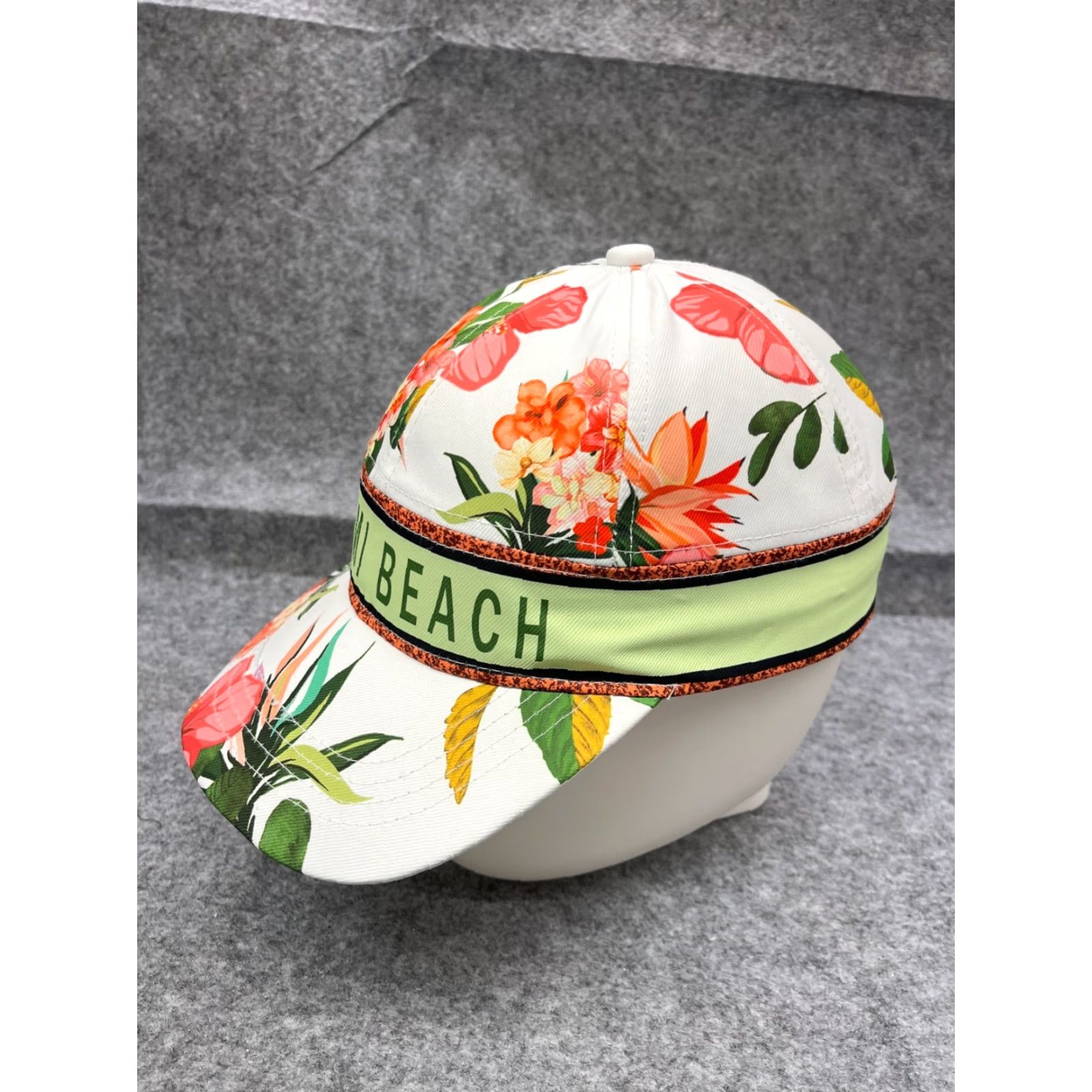 Vintage Alvin's Island White Floral Baseball Cap Women OS Adjustable Miami Beach Outdoor Size ONE SIZE - 4 Thumbnail