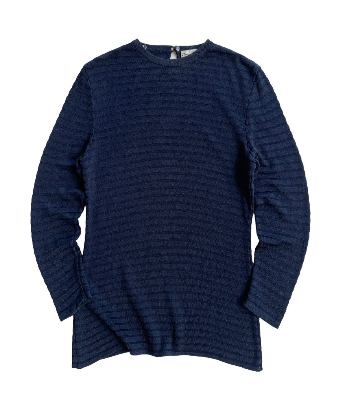 Christian Dior Monsieur Christian Dior Stripe Knit Shirt Size L / US 10 / IT 46 - 1 Thumbnail