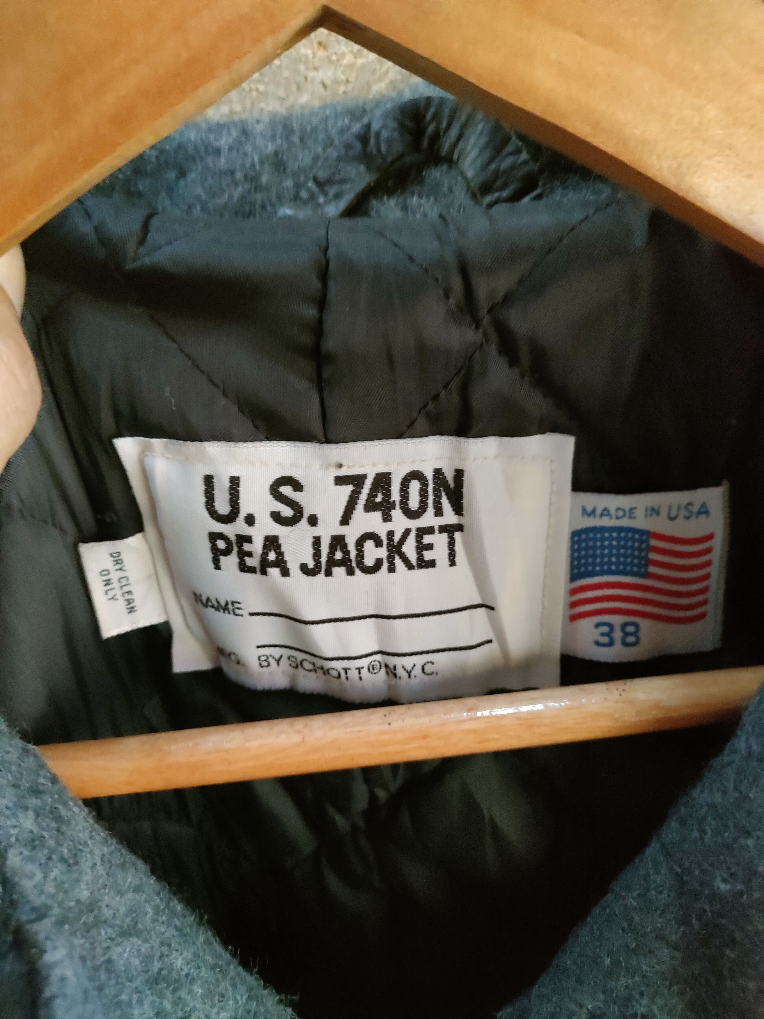 Nigel Cabourn × Schott Schott Peacoat Jacket Size US M / EU 48-50 / 2 - 7 Thumbnail