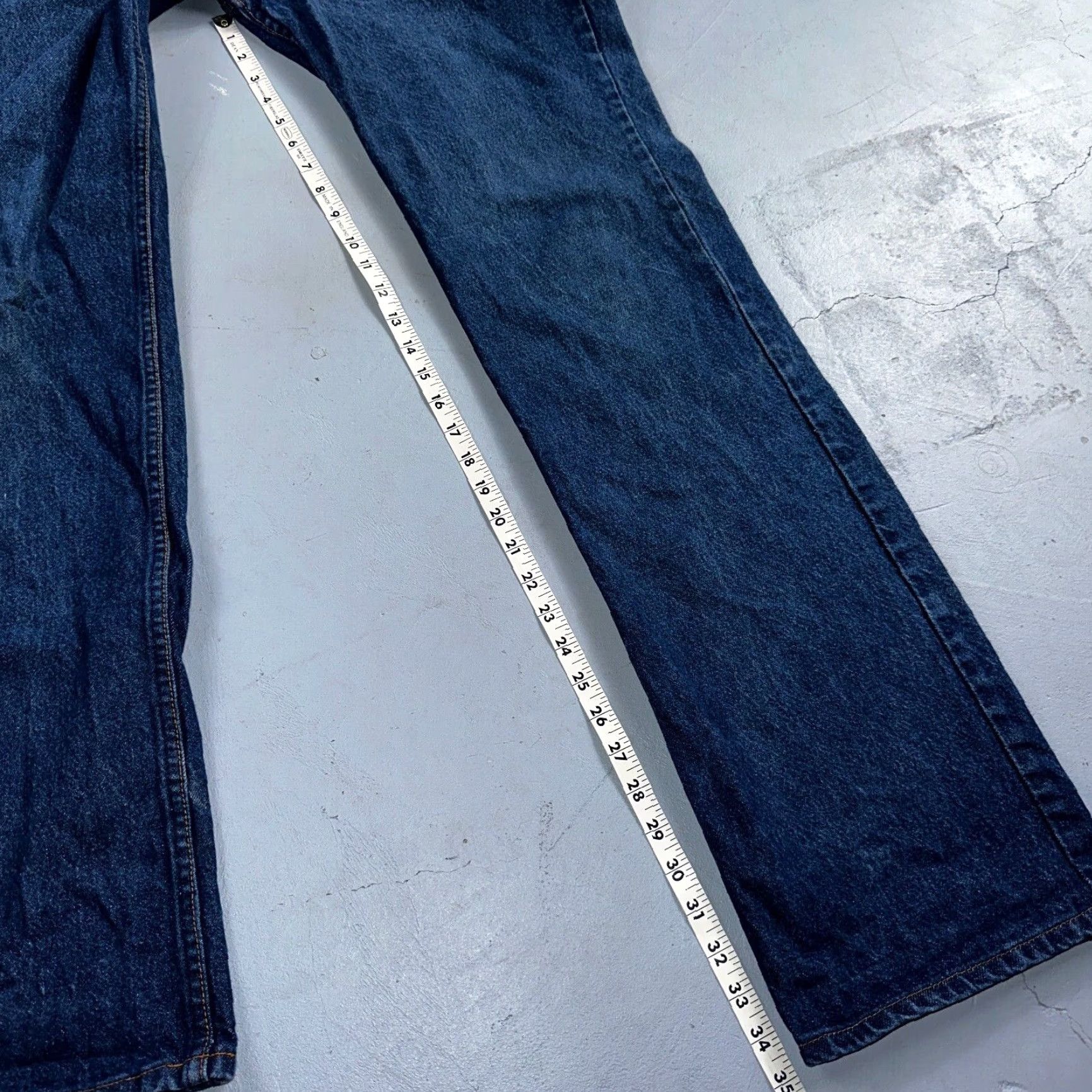 Levi's VINTAGE Levis 517 Jeans 34x36 Act31x35 USA 80s Orange Tab Bootcut Flare Blue Denim Mens Size US 34 / EU 50 - 6 Thumbnail