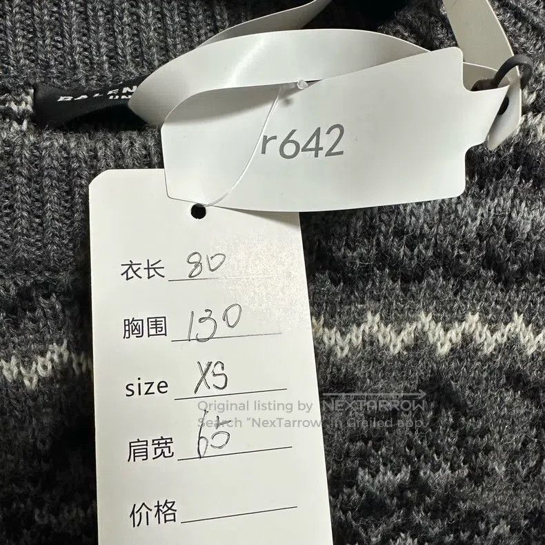 Balenciaga Balenciaga Fair Isle Patterned Sweater Size XS Size US XS / EU 42 / 0 - 5 Thumbnail