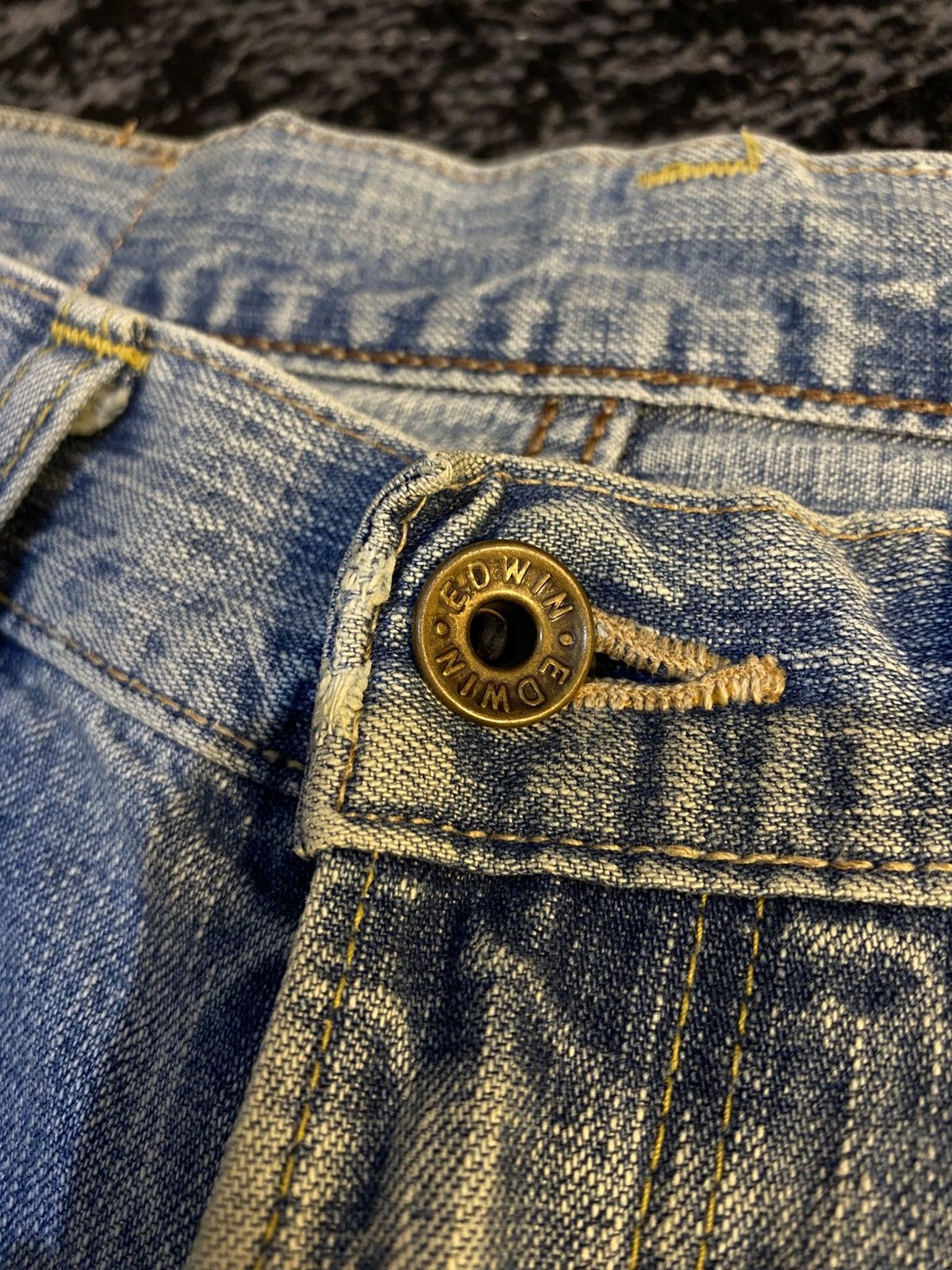 Edwin Vtg Edwin 505z Selvedge Sky Blue Faded Jeans 🔥 Size US 31 - 9 Thumbnail