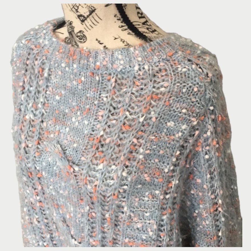 Nordstrom Vine & Love Oversized Glimmer Cable Knit Sweater Size M / US 6-8 / IT 42-44 - 3 Thumbnail