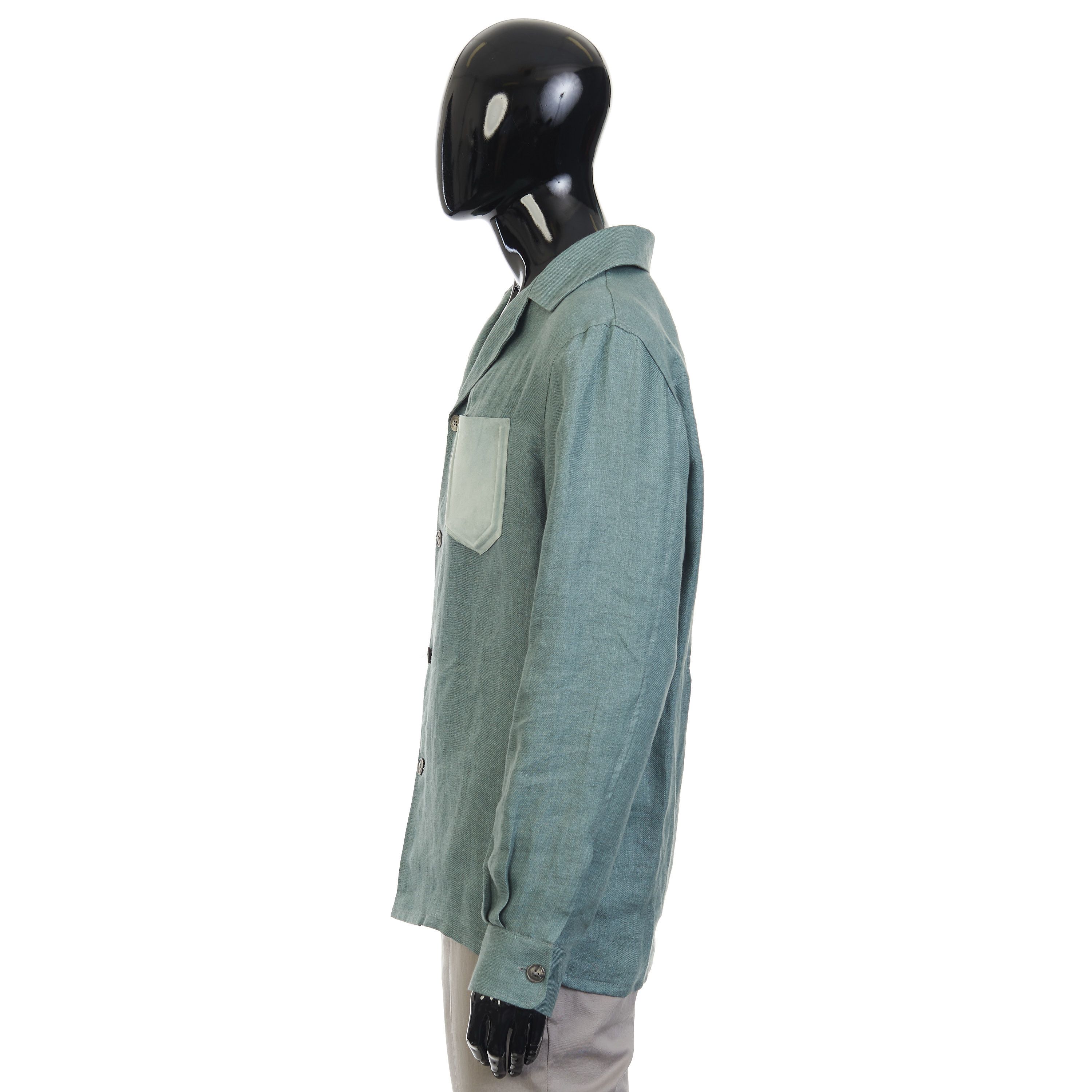 Other Brett Johnson Sky Powder Cuban Shirt Jacket - Linen Size US M / EU 48-50 / 2 - 3 Thumbnail