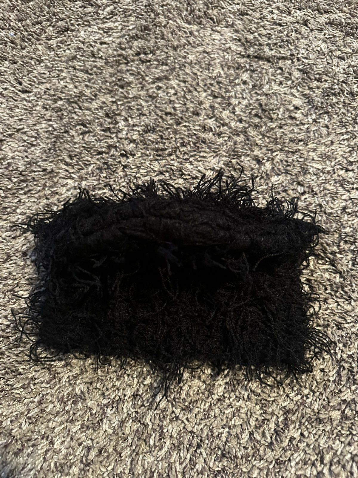 Other Stylish Black Fuzzy Flare Beanie Hat Black One Size Unisex Size ONE SIZE - 3 Thumbnail