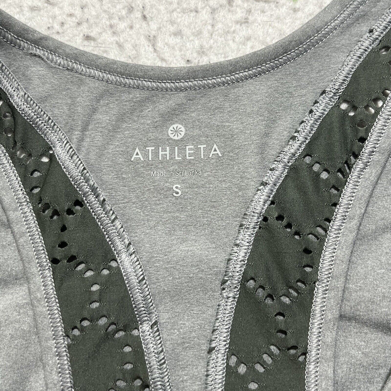 Gap Athleta Racerback Tank Top Sleeveless Gray Pullover Stretch Size S / US 4 / IT 40 - 3 Thumbnail
