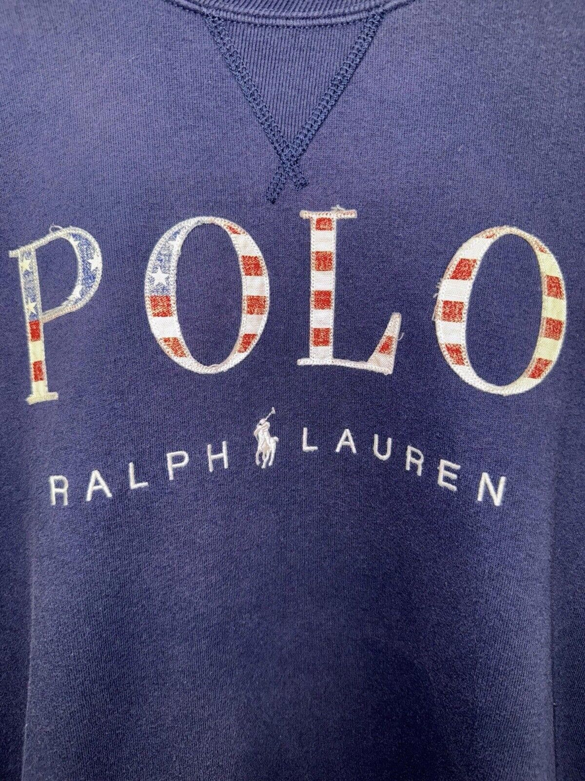 Polo Ralph Lauren Polo Ralph Lauren American Flag Crewneck Sweatshirt Sz XL Size US 36 / EU 52 - 2 Thumbnail