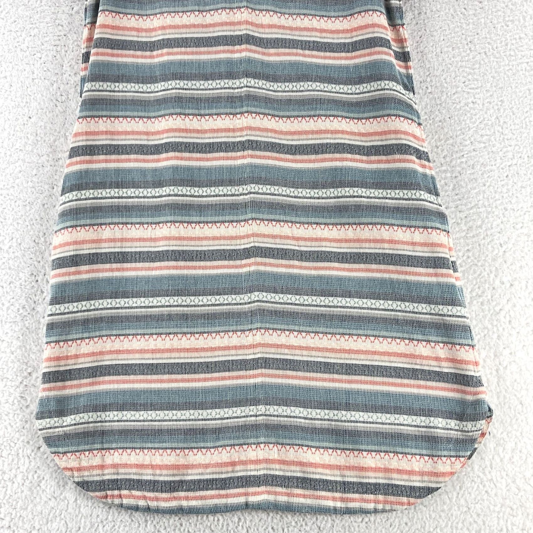 Anthropologie Anthropologie The Odells Liliana Dress Womens M Pink Gray Striped V-Neck Shirt Dress Size M / US 6-8 / IT 42-44 - 3 Thumbnail