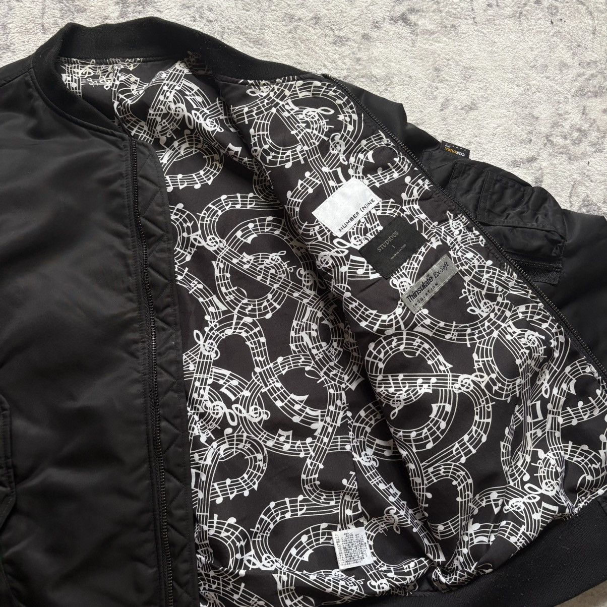 Number (N)ine Number (N)ine Musical Note Lined MA-1 Bomber Jacket | Size 1 Size US S / EU 44-46 / 1 - 4 Thumbnail