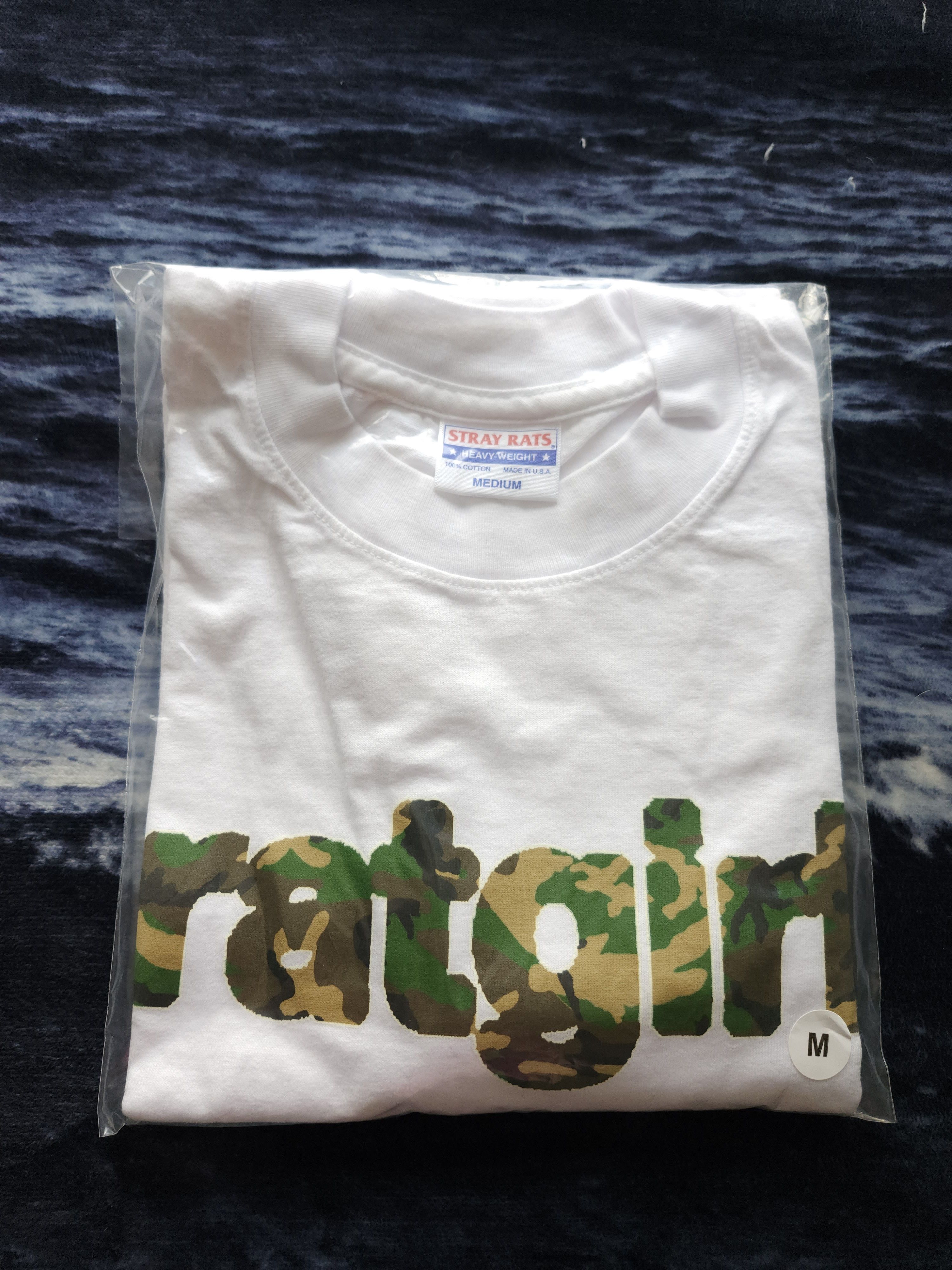 image of Stray Rats Camo Rat Girl Tee White, Men's (Size Medium)