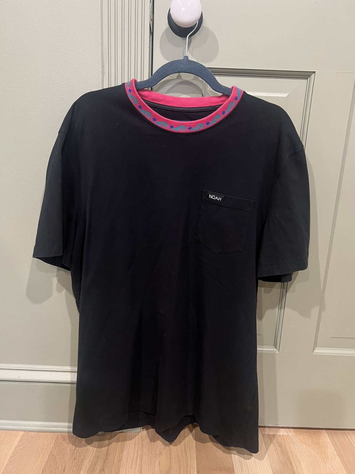 Noah Noah NYC Black Wave Collar T-Shirt Size US XL / EU 56 / 4 - 1 Thumbnail