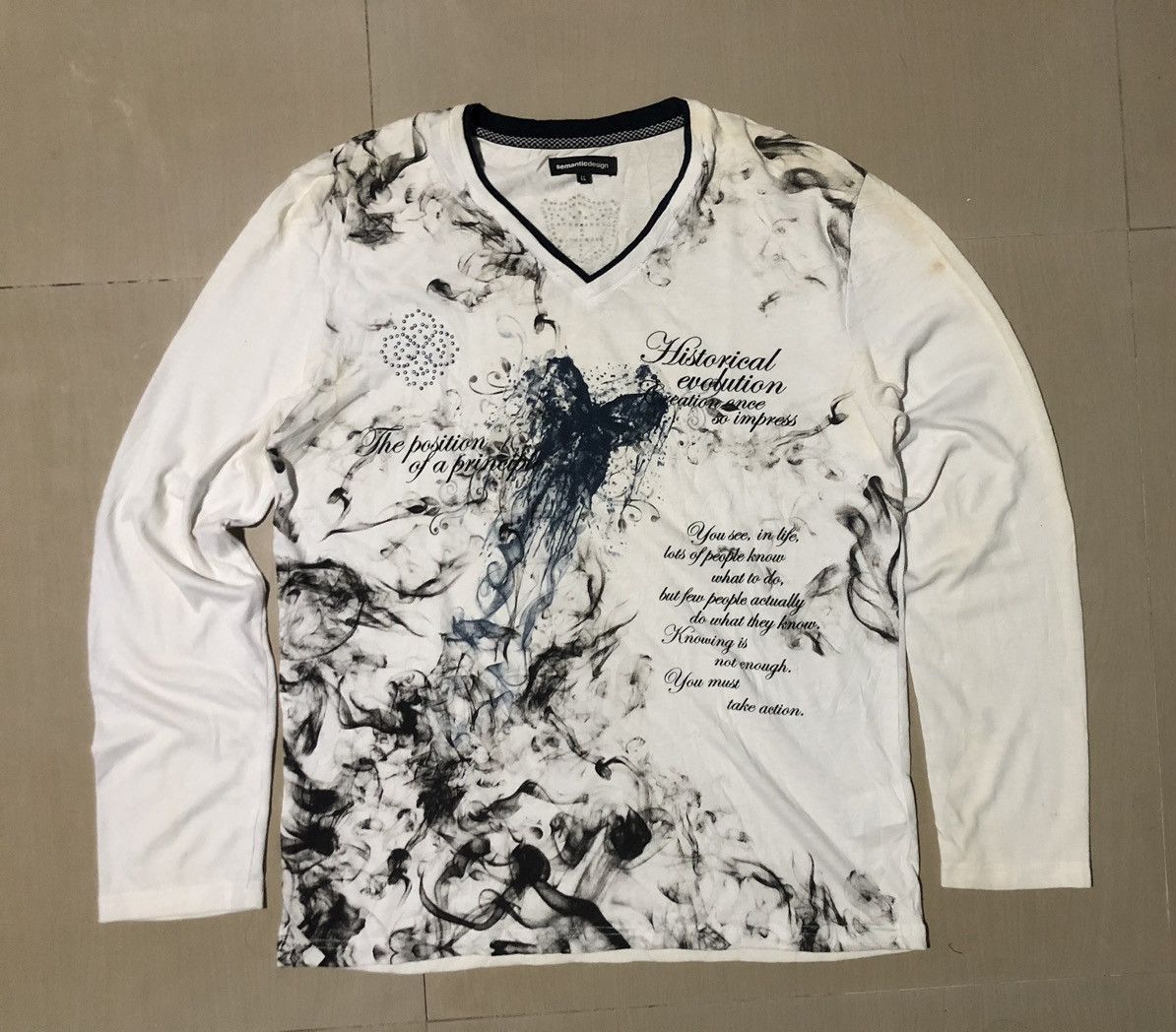 Semanticdesign Smoke Poem Long Sleeve Shirt