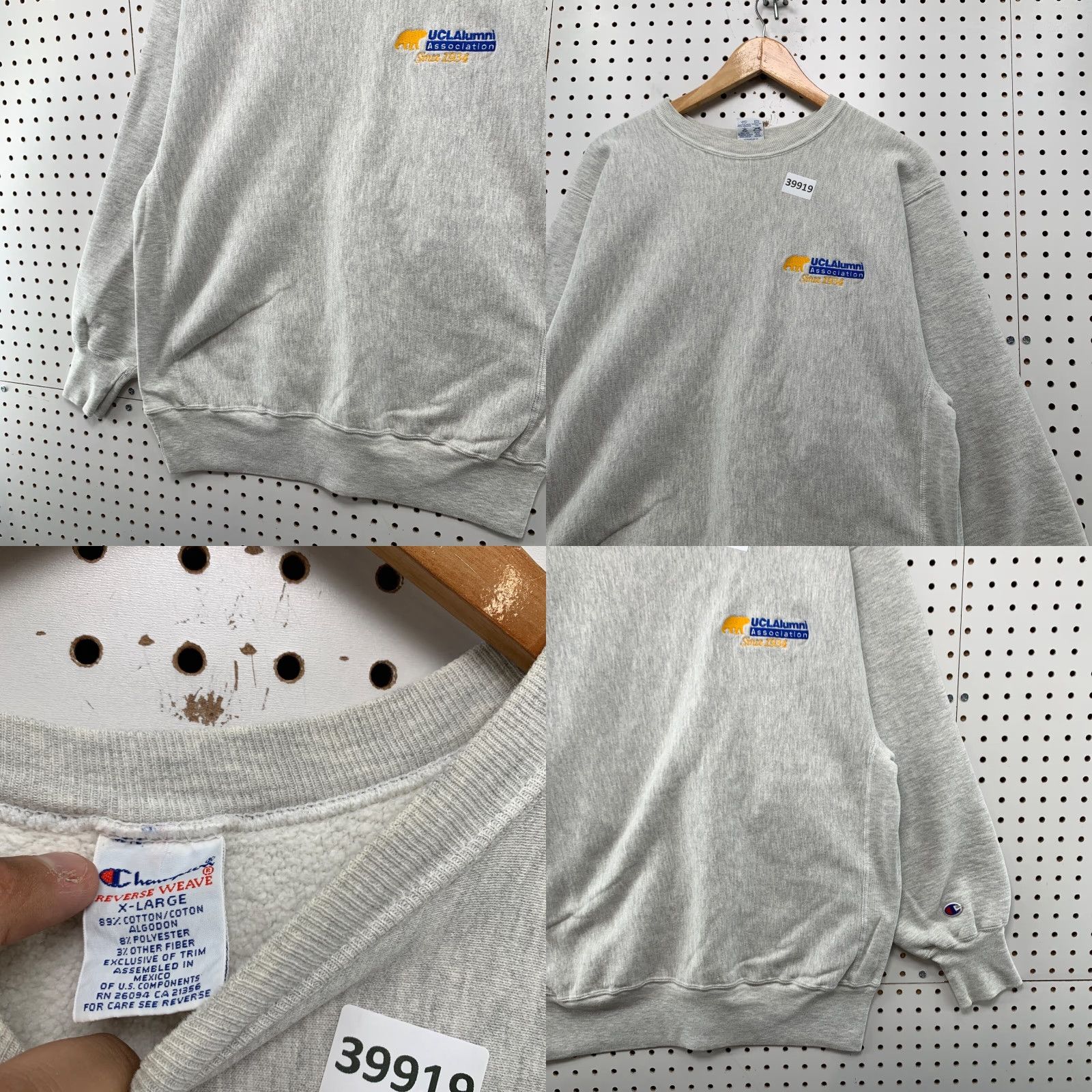 Champion VINTAGE Champion UCLA Reverse Weave Sweatshirt 90s Mens XL Gray Graphic Print Heavyweight Size US XL / EU 56 / 4 - 8 Thumbnail