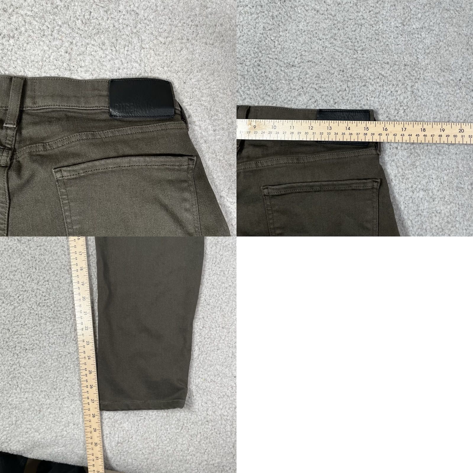 Paige Paige Jeans Mens Slim Straight 30 Green Stretch Federal Denim USA 5-Pocket Slim Fit Regular Waist Size 30 Inseam 28in Size US 30 / EU 46 - 9 Thumbnail