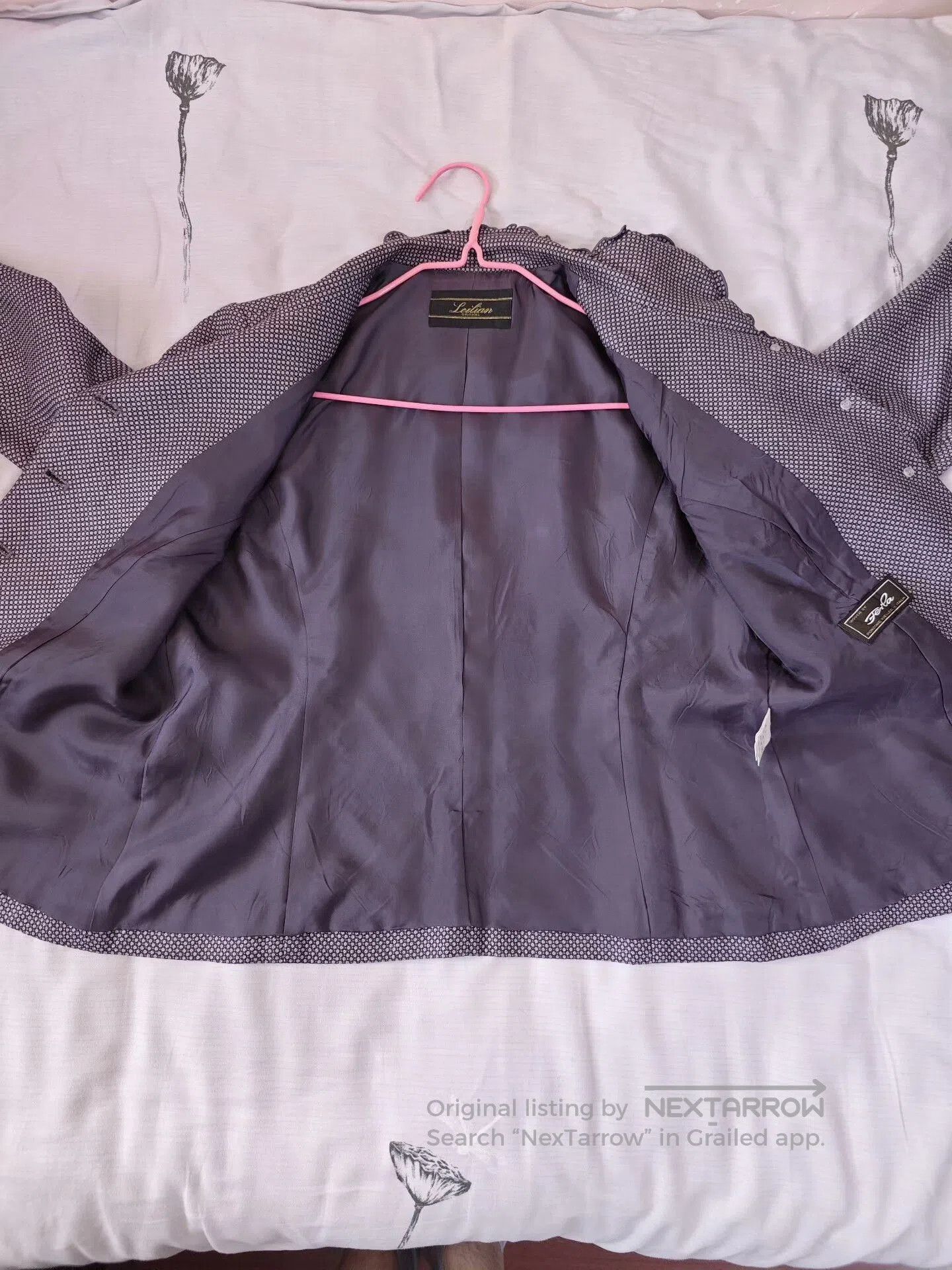 Japanese Brand Italian Silk Blazer by Leilian. Size L / US 10 / IT 46 - 5 Thumbnail