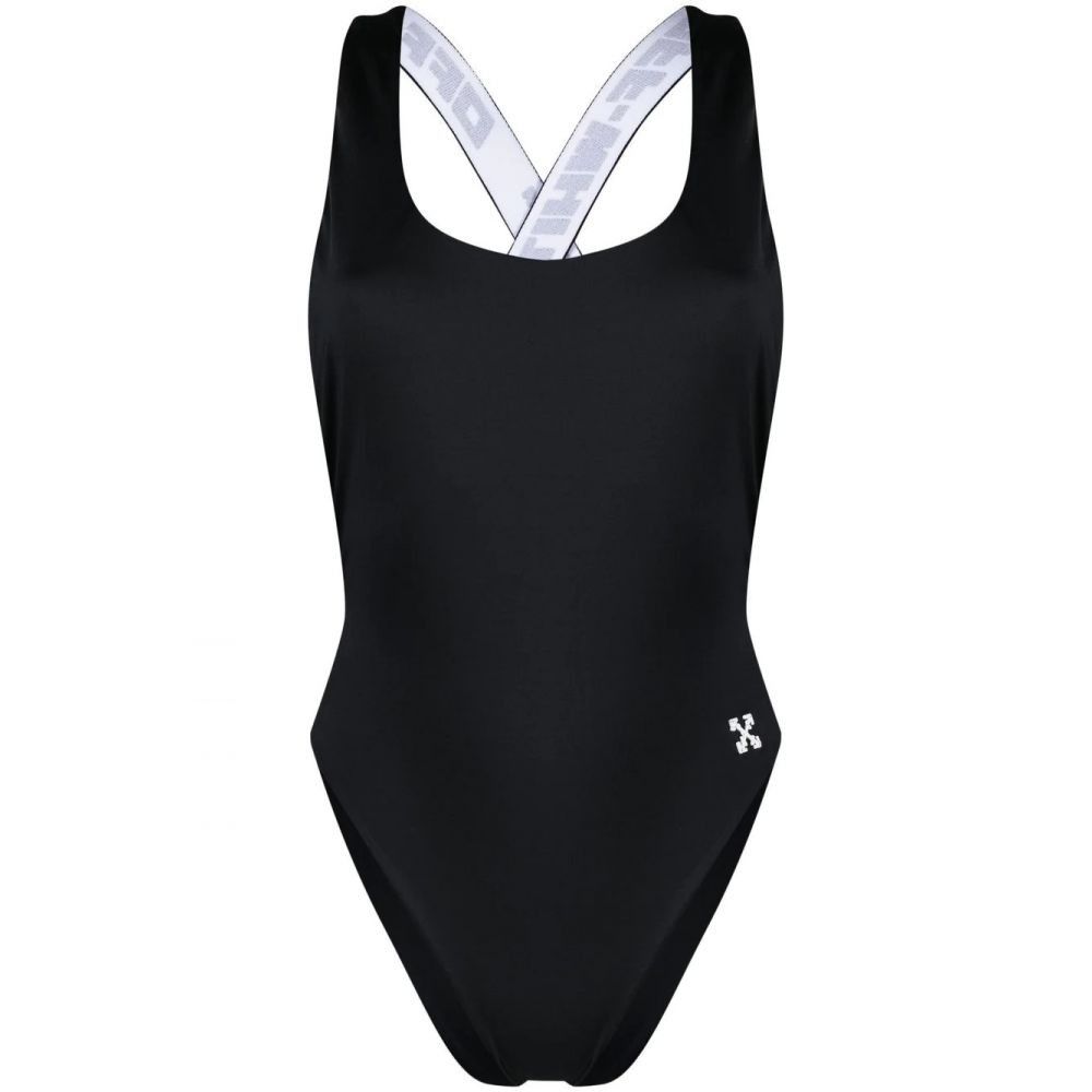 Off-White o1gr1nt0125 Logo Band Swimsuit in Black Size XS / US 0-2 / IT 36-38 - 1 Thumbnail
