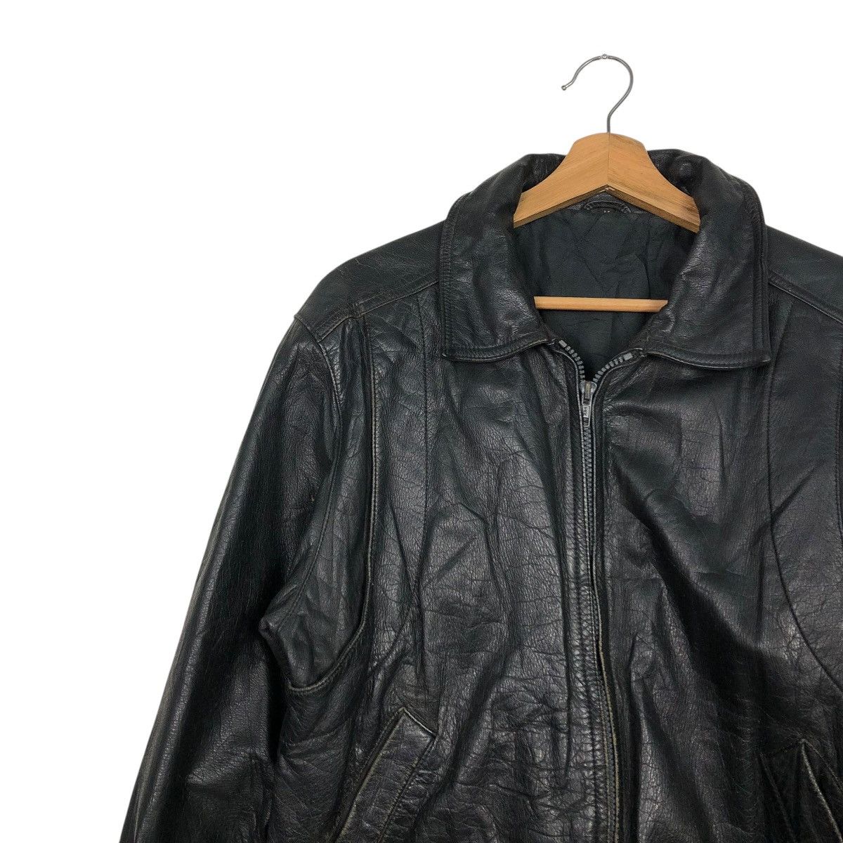Japanese Brand 🔥VINTAGE BIKER LEATHER JACKET UNBRANDED ISSEY MIYAKE Size US M / EU 48-50 / 2 - 9 Thumbnail