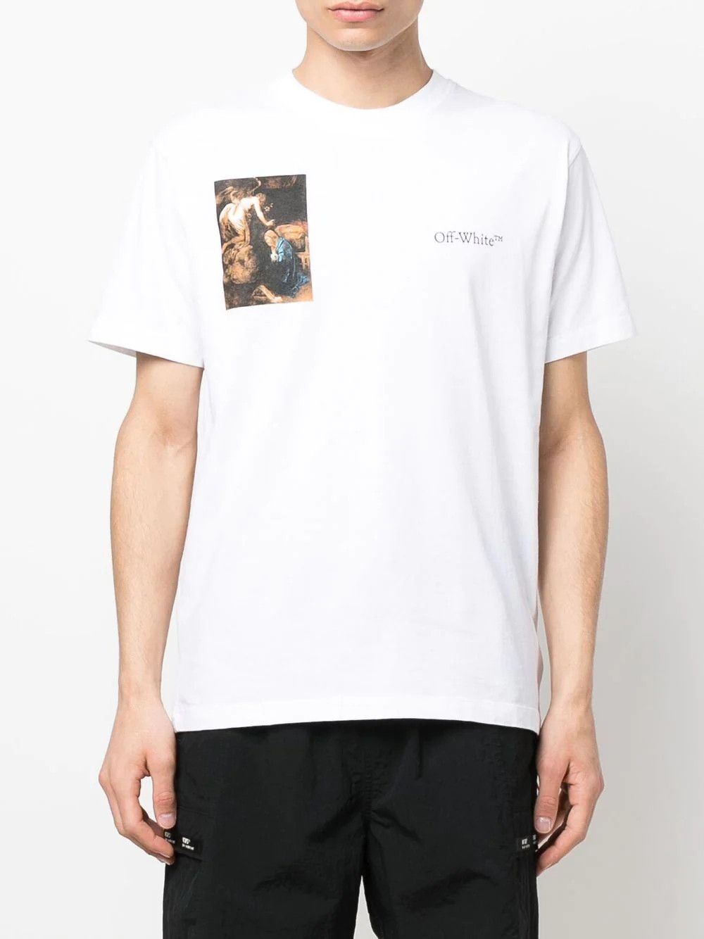 Off-White o1gr1nt1124 Caravag Lute Slim S/S T-Shirt in White Size US XXS / EU 40 - 3 Thumbnail