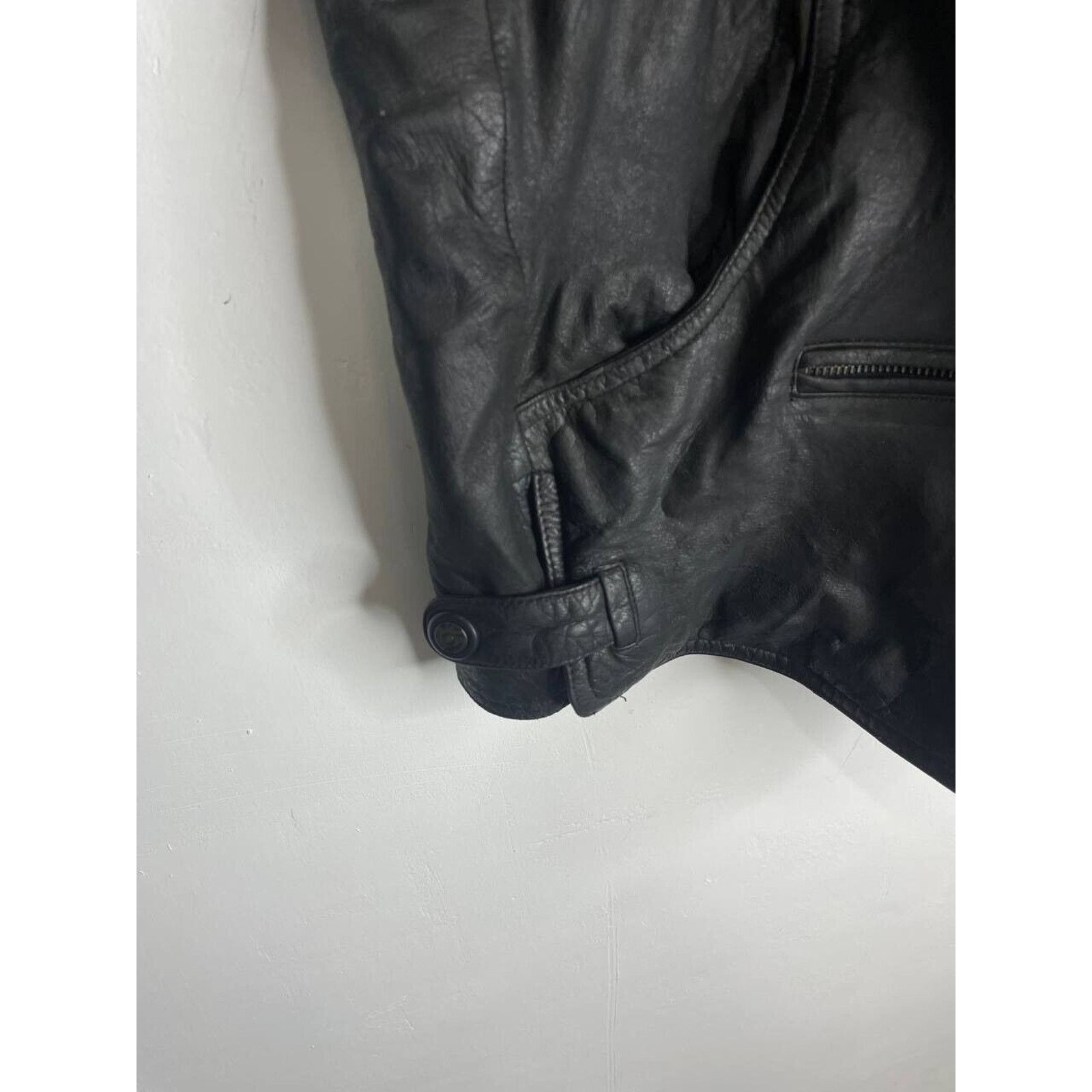 Vintage Vintage Black Leather Utility Vest Multiple Pockets Size L Size US L / EU 52-54 / 3 - 7 Thumbnail