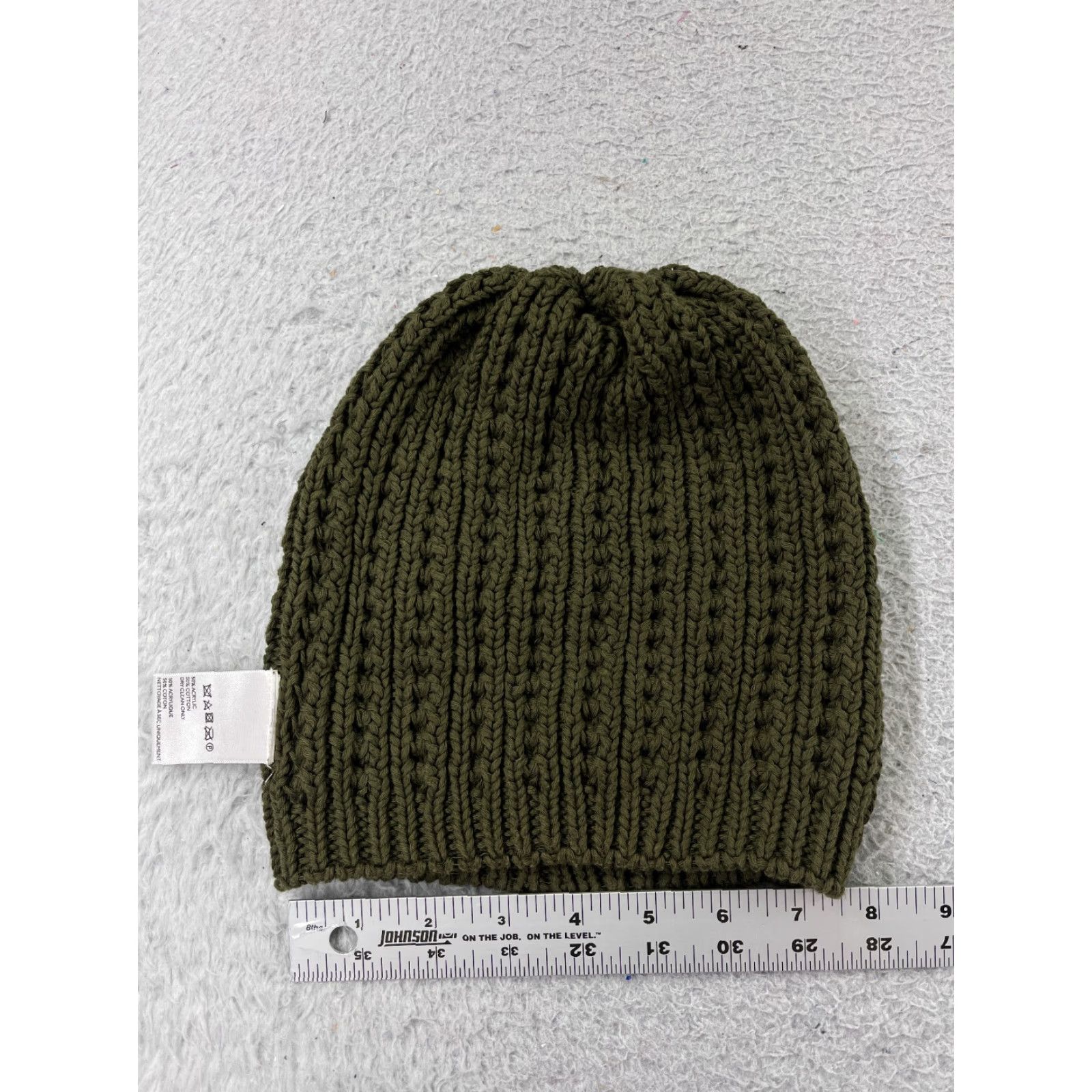 Needles Pins And Needles Beanie Womens One Size Green Acrylic Cotton Blend Ski Hat/Toque - Knit Beanie, Lined, Crochet Accent, Adult Women, Green, Vintage: No Size ONE SIZE - 3 Thumbnail