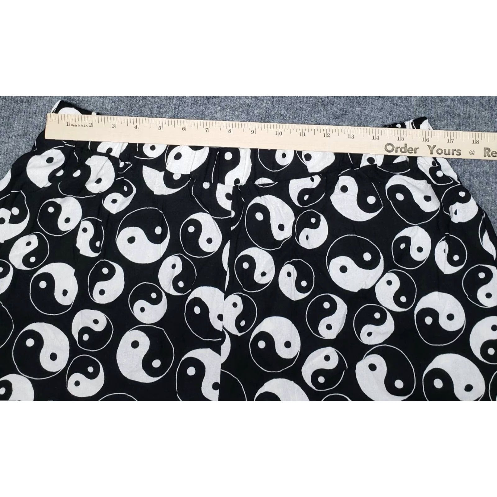 Vintage Rue21 Casual Shorts Womens Plus 1X Black Yin Yang Comfort High Rise Linen New Size 40" / US 18 - 5 Thumbnail