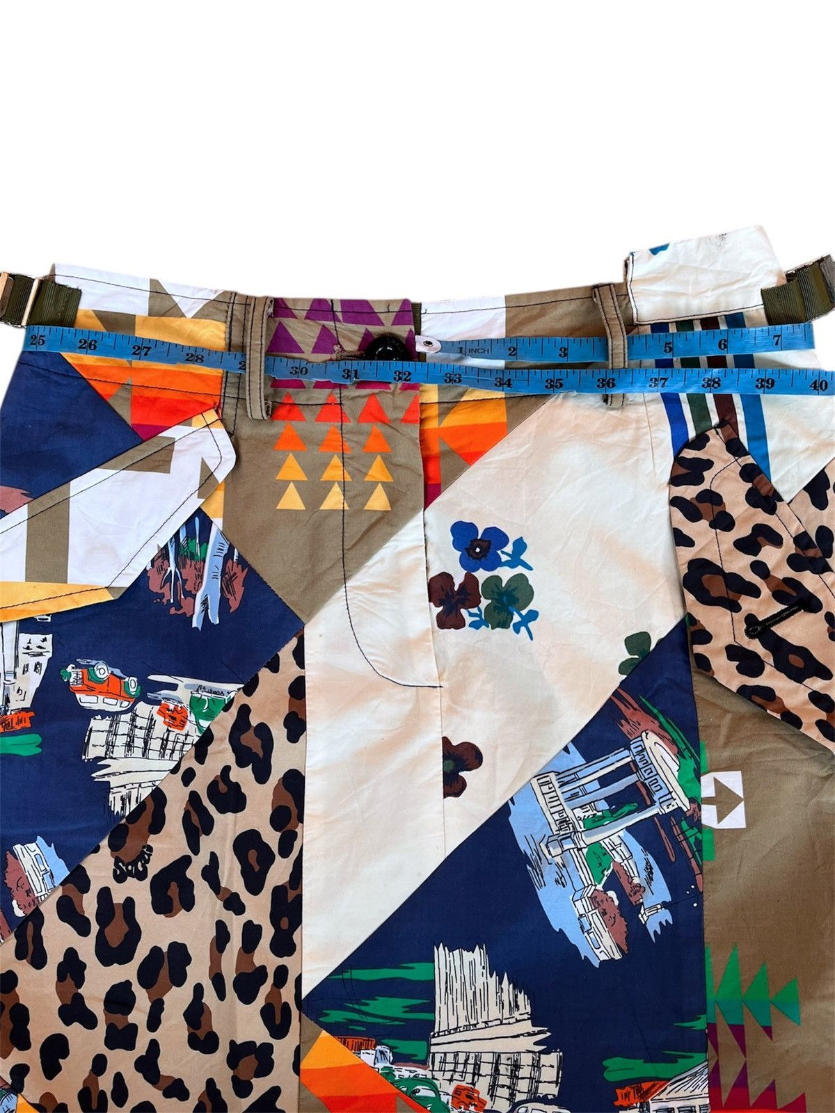 Sacai Sacai x Hank Willis Thomas patchwork asymmetric skirt Size 32" / US 10 / IT 46 - 9 Thumbnail